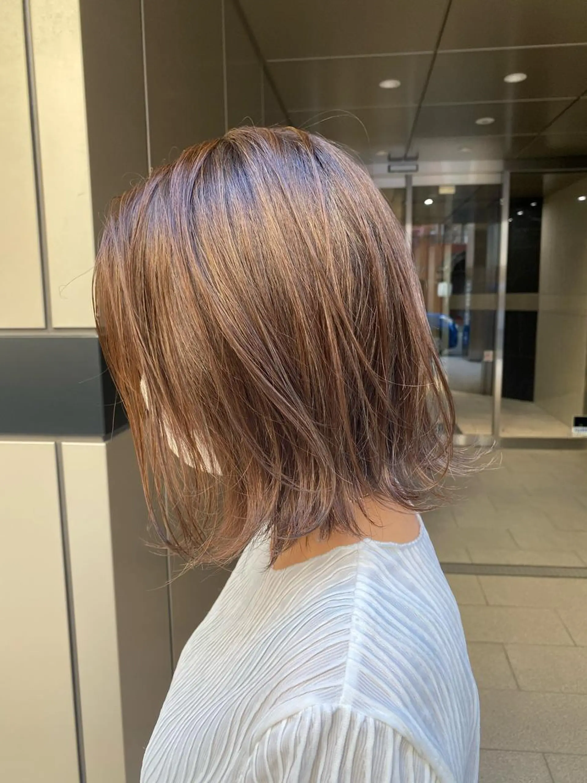 ショート カラー ヘアカラー トリートメント 白髪ぼかしハイライト ／レイヤー中島啓太のヘアスタイル