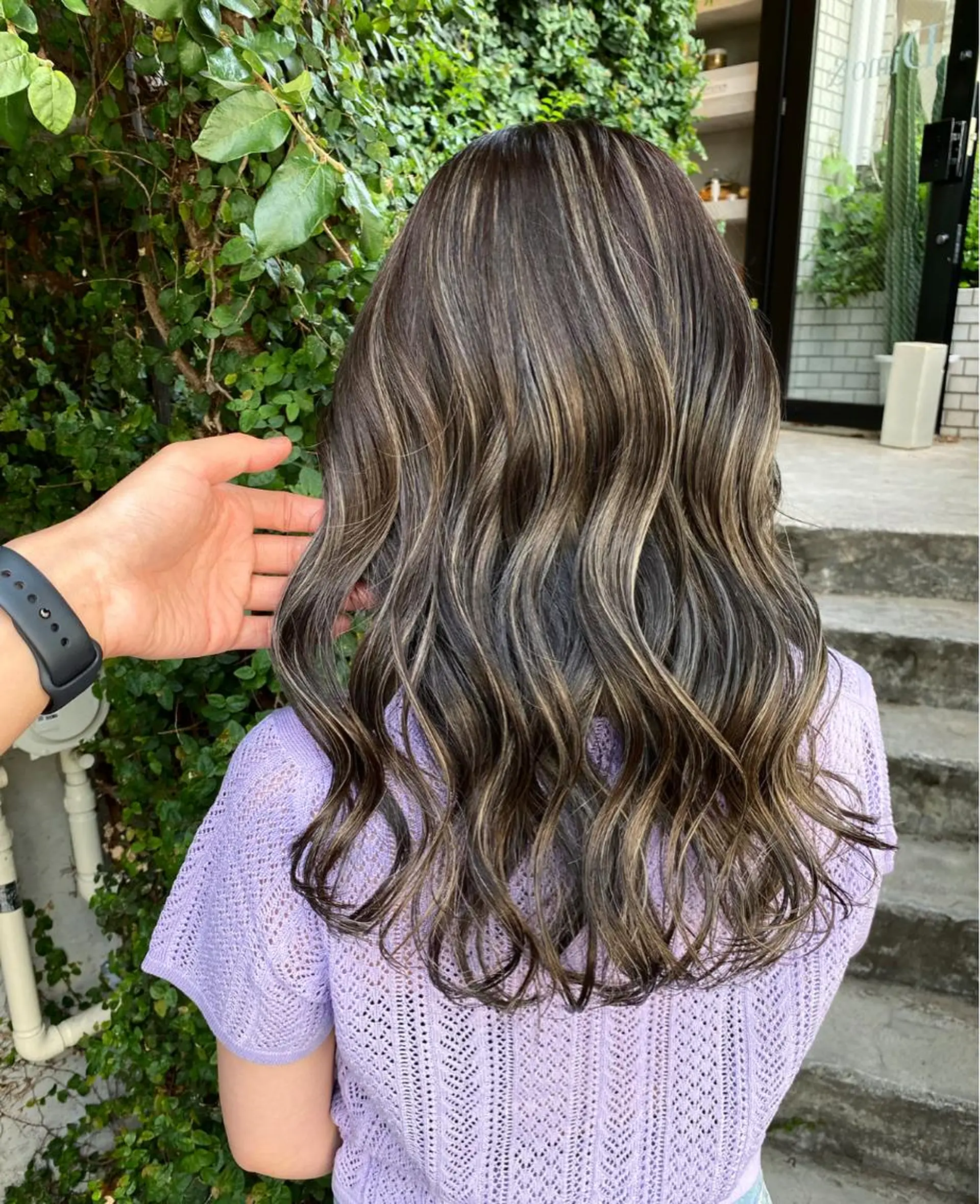 ロング salowin 原宿 aroa所属・韓国／ハッシュカット ／透明感カラー／金野のヘアスタイル