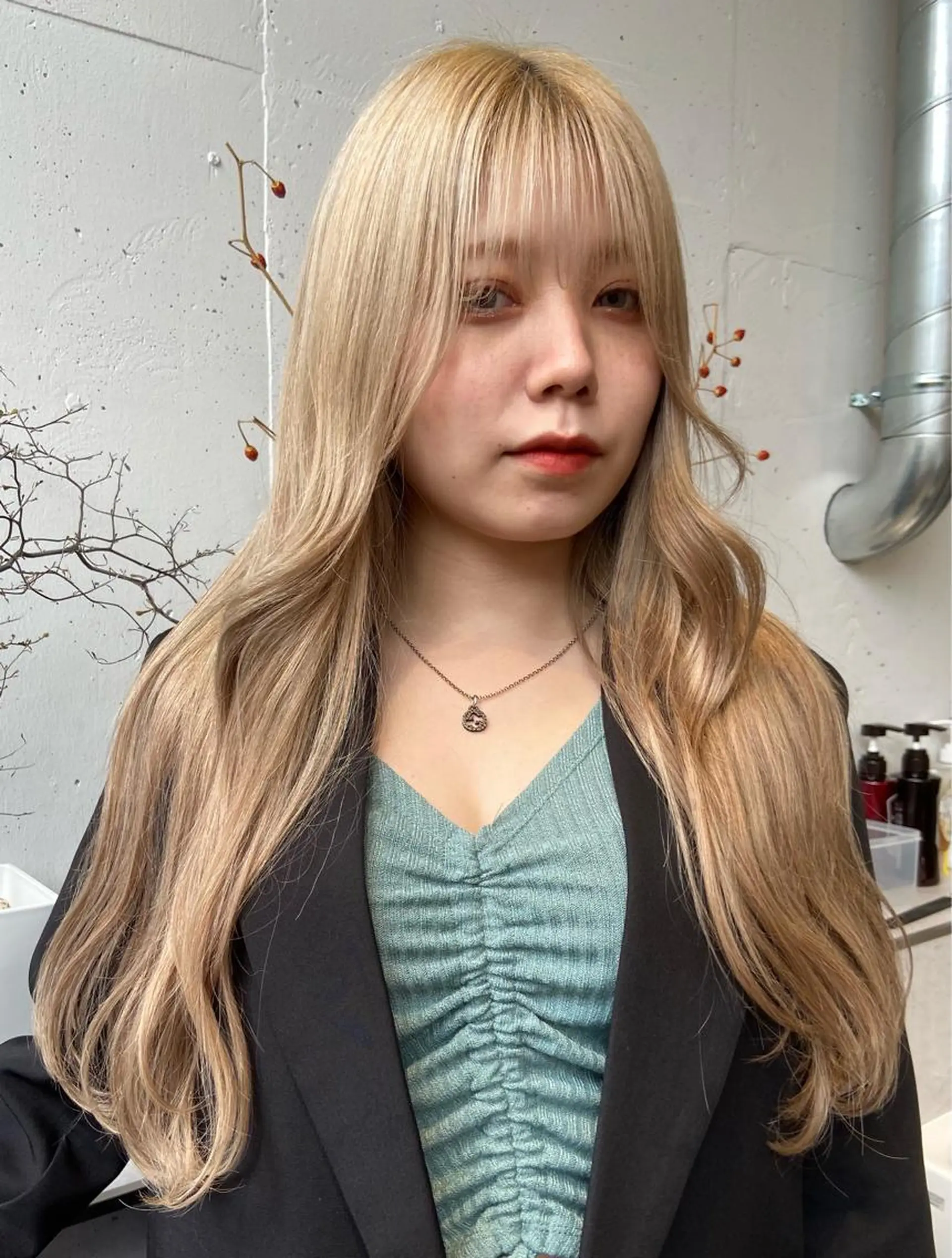 ミディアム カラー シールエクステ エクステ 松尾太樹 【pia】福岡美容室のヘアスタイル