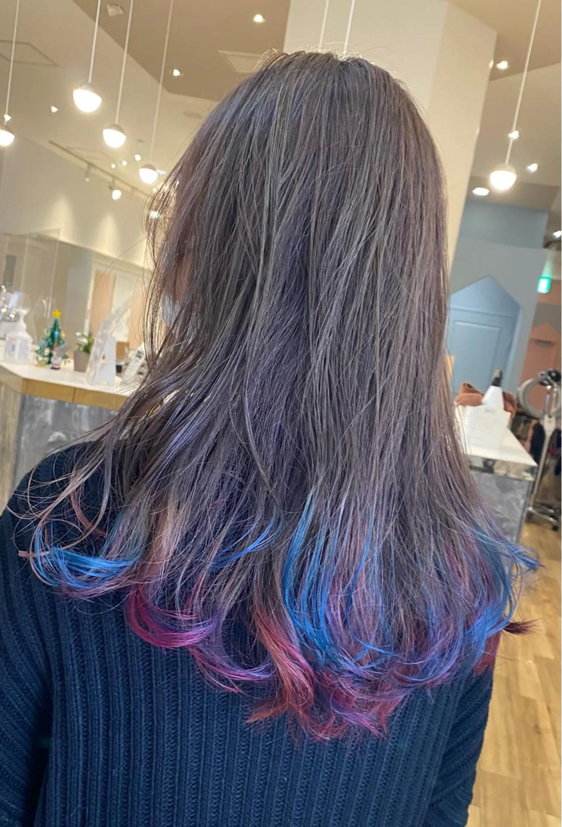 セミロング カラー カット 縮毛矯正 ハイトーンヘア/ 島崎　タクミのヘアスタイル