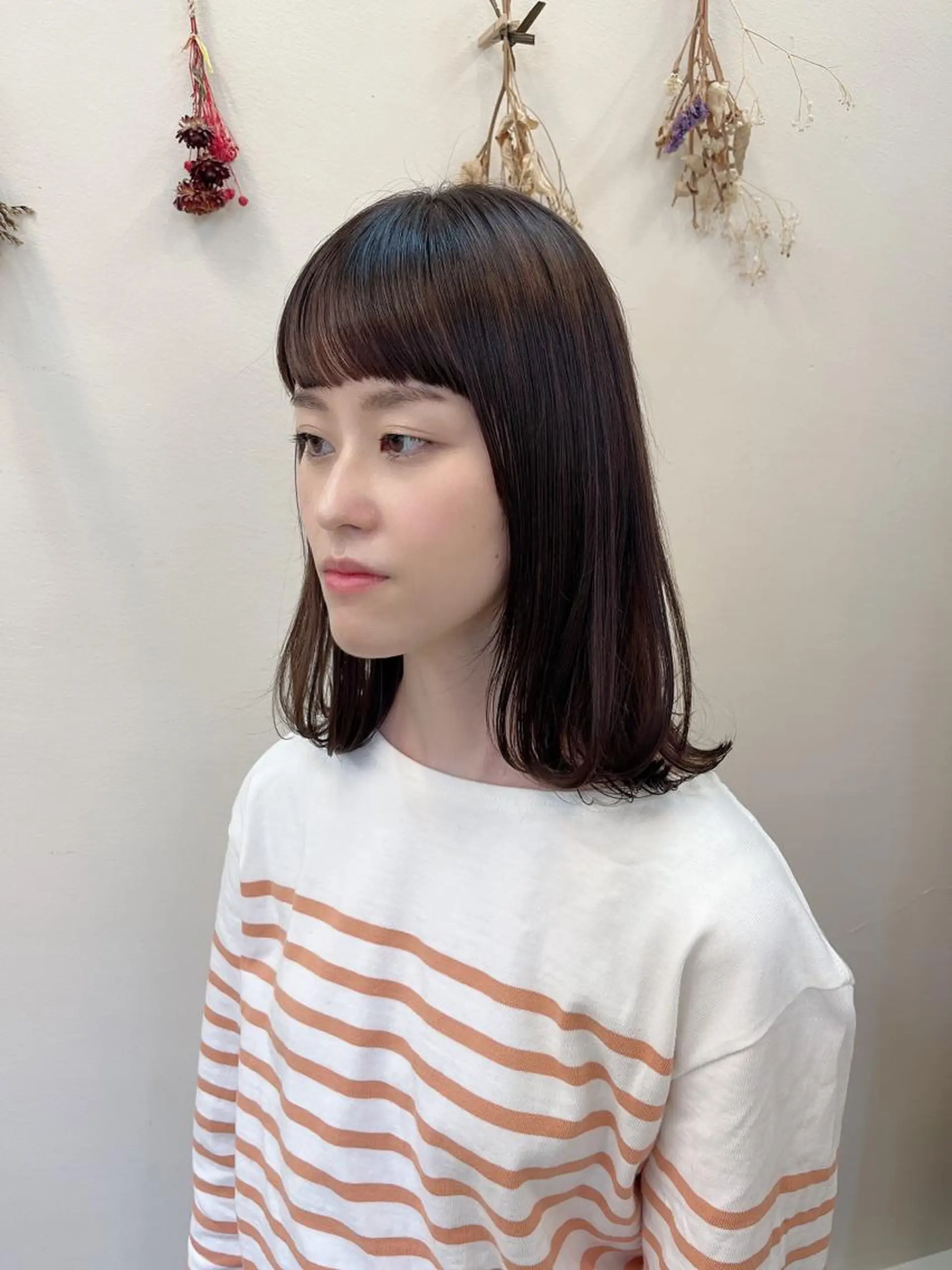 ミディアム マンツーマン 縮毛矯正/マユコのヘアスタイル