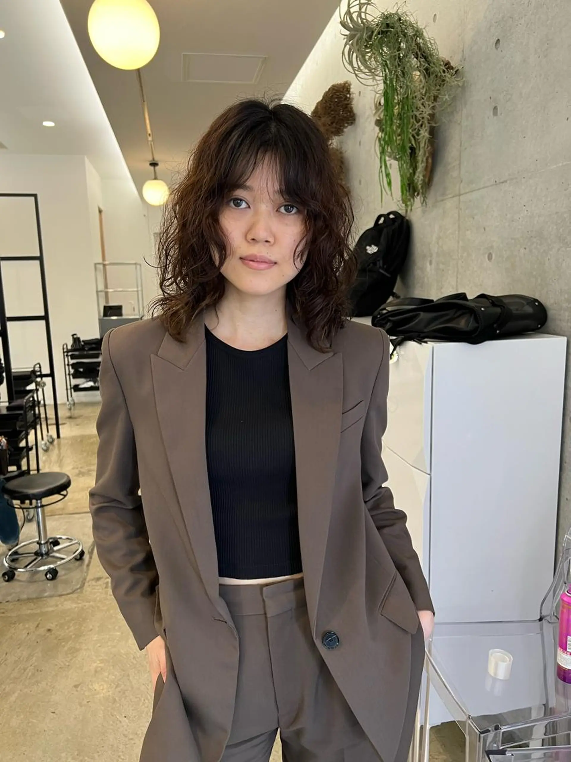 ミディアム パーマ カット パーマ くせっ毛カット タツヤのヘアスタイル