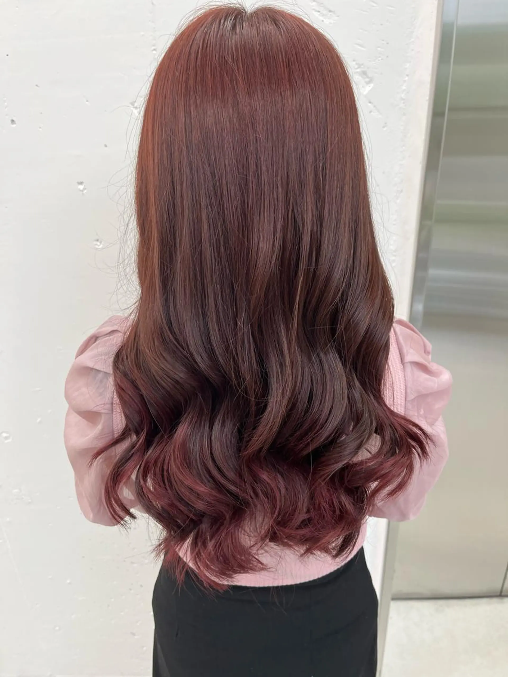 ロング カラー ブラウンカラー ピンクカラー ピンクブラウン 髪質改善 トリートメント 🫧‪Ameri🫧 JILLSTUDIOのヘアスタイル