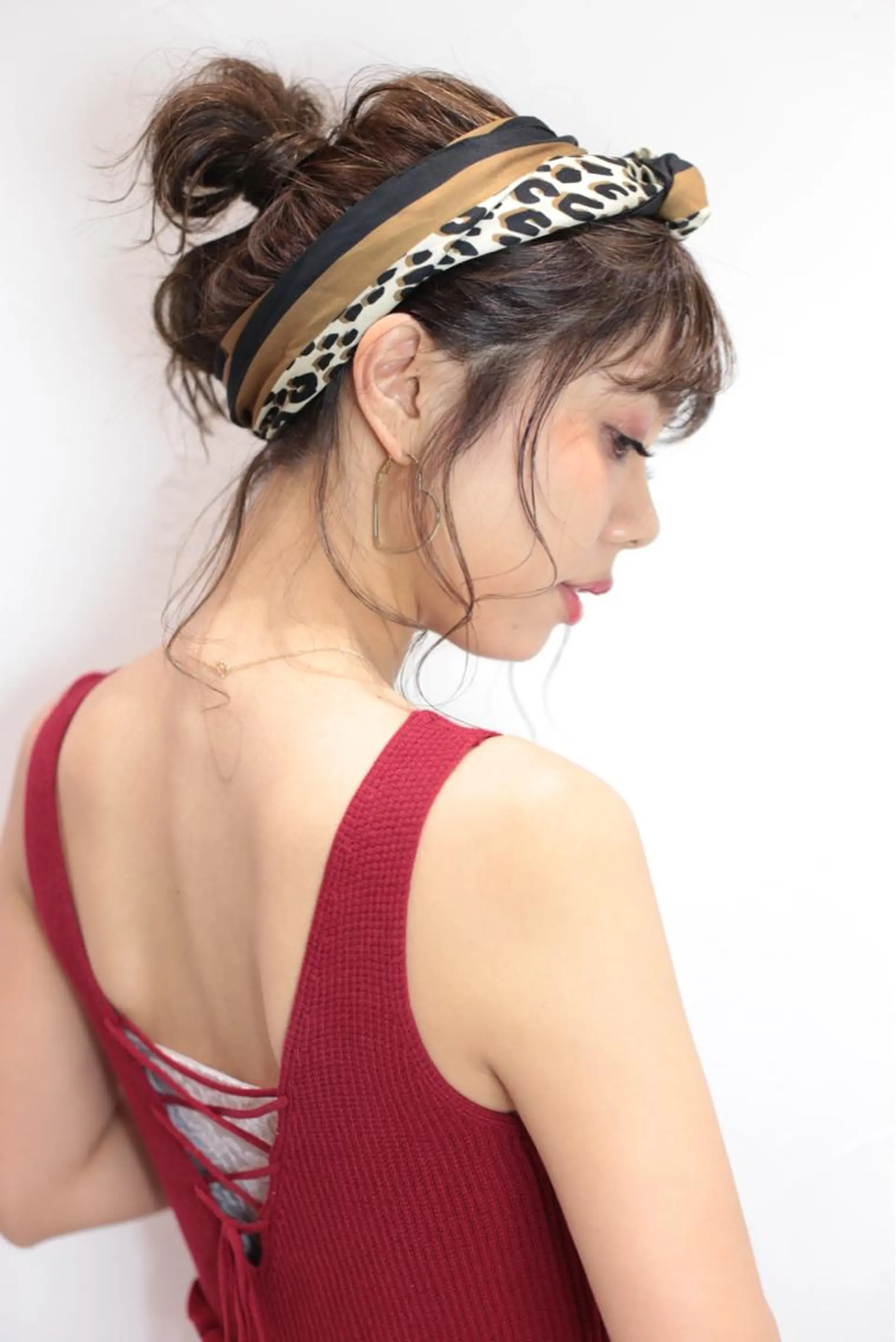 ミディアム カラー ヘアアレンジ ヘアセット ミドウチ アヤカのヘアスタイル