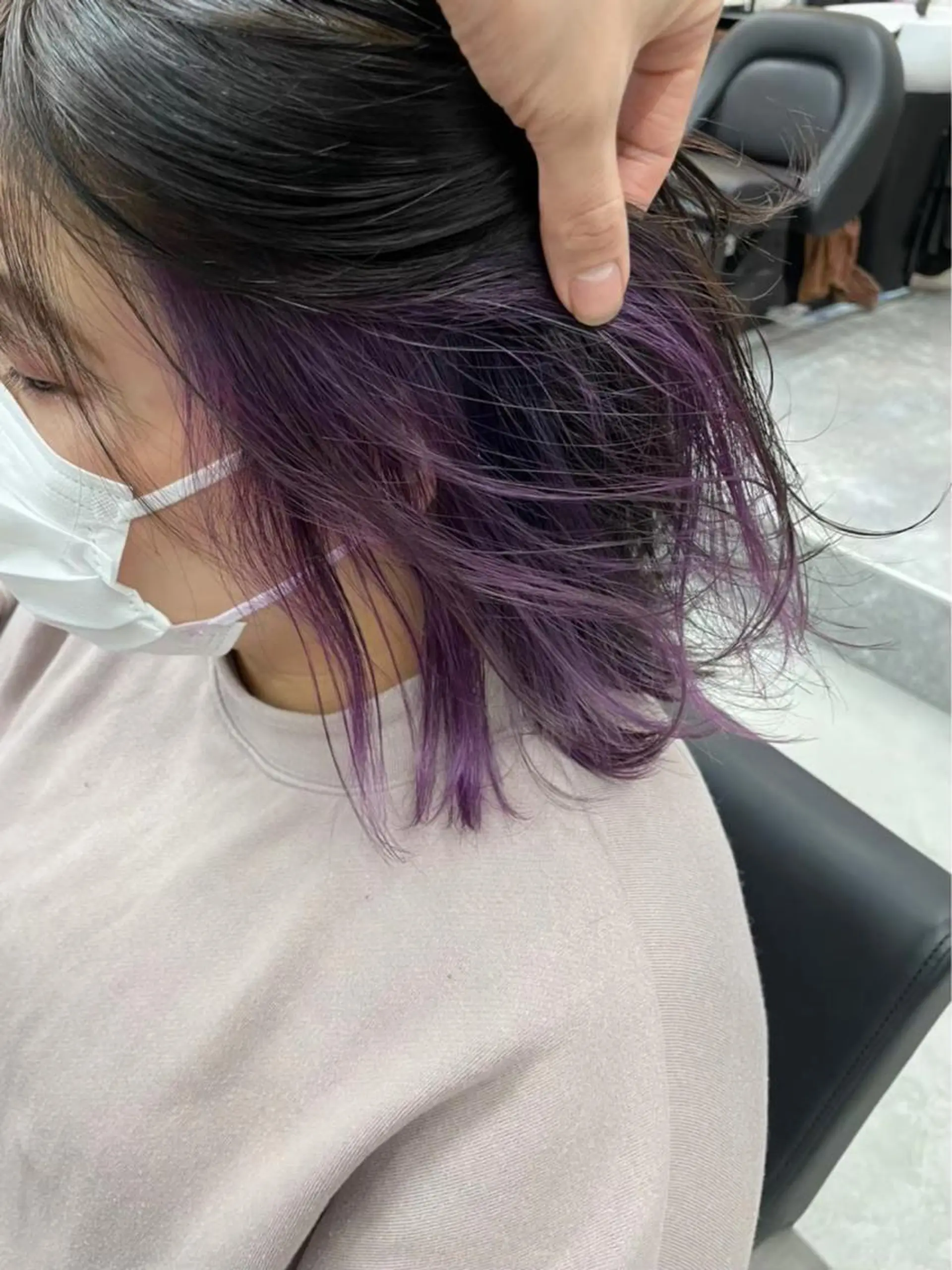 ショート カラー ネイル マツエク・マツパ アイブロウ ショートボブ バレイヤージュ ブリーチ ケアブリーチ 透明感カラー hair terra ce M奈良店のヘアスタイル