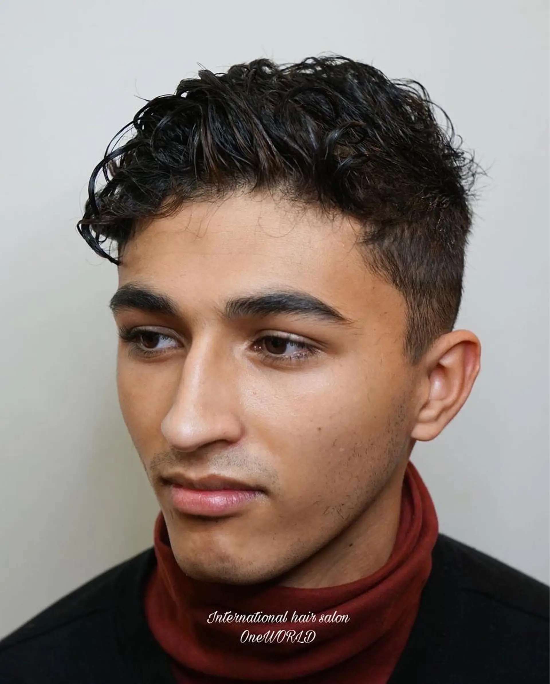 ショート カラー メンズ カット 福井 稜平のヘアスタイル