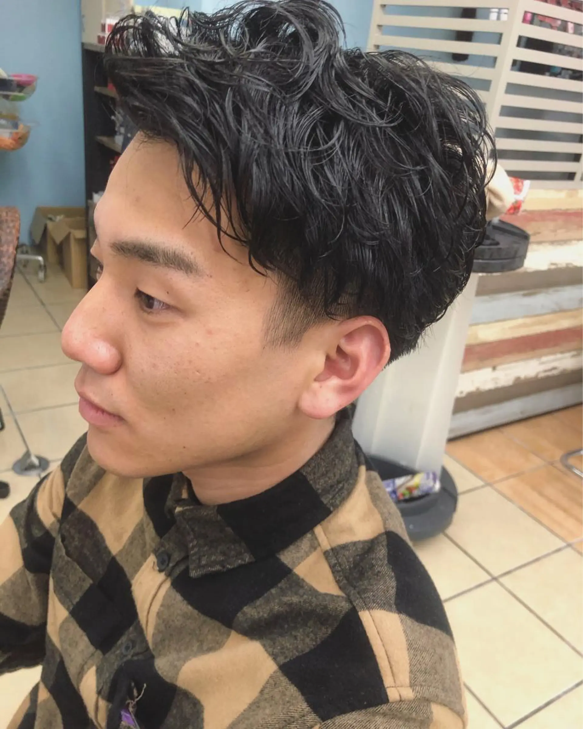 パーマ メンズ 森安 華楠のヘアスタイル