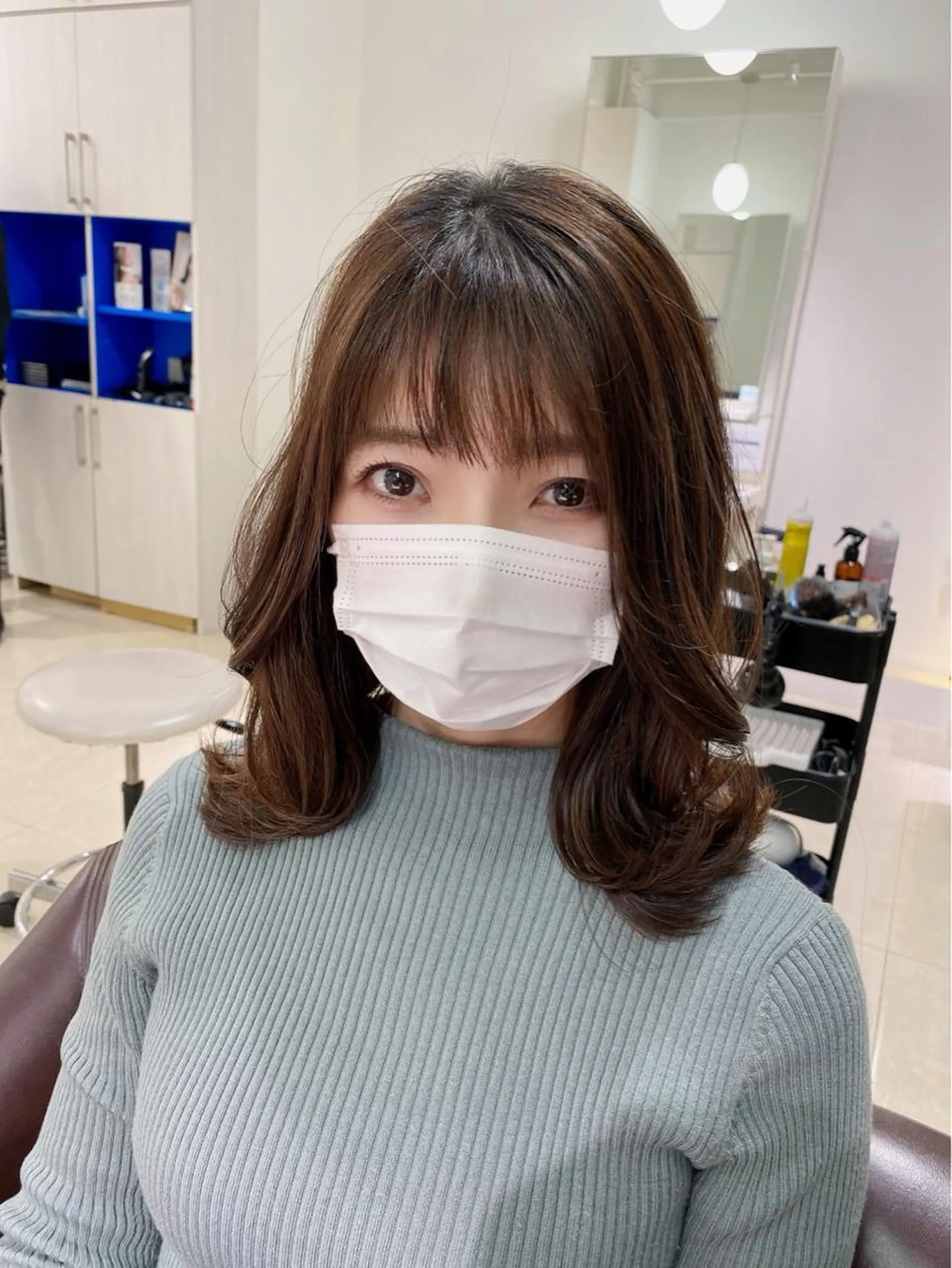 ミディアム くびれヘア 韓国風ヘア 六丁の目/伊藤 /大人可愛いショートのヘアスタイル