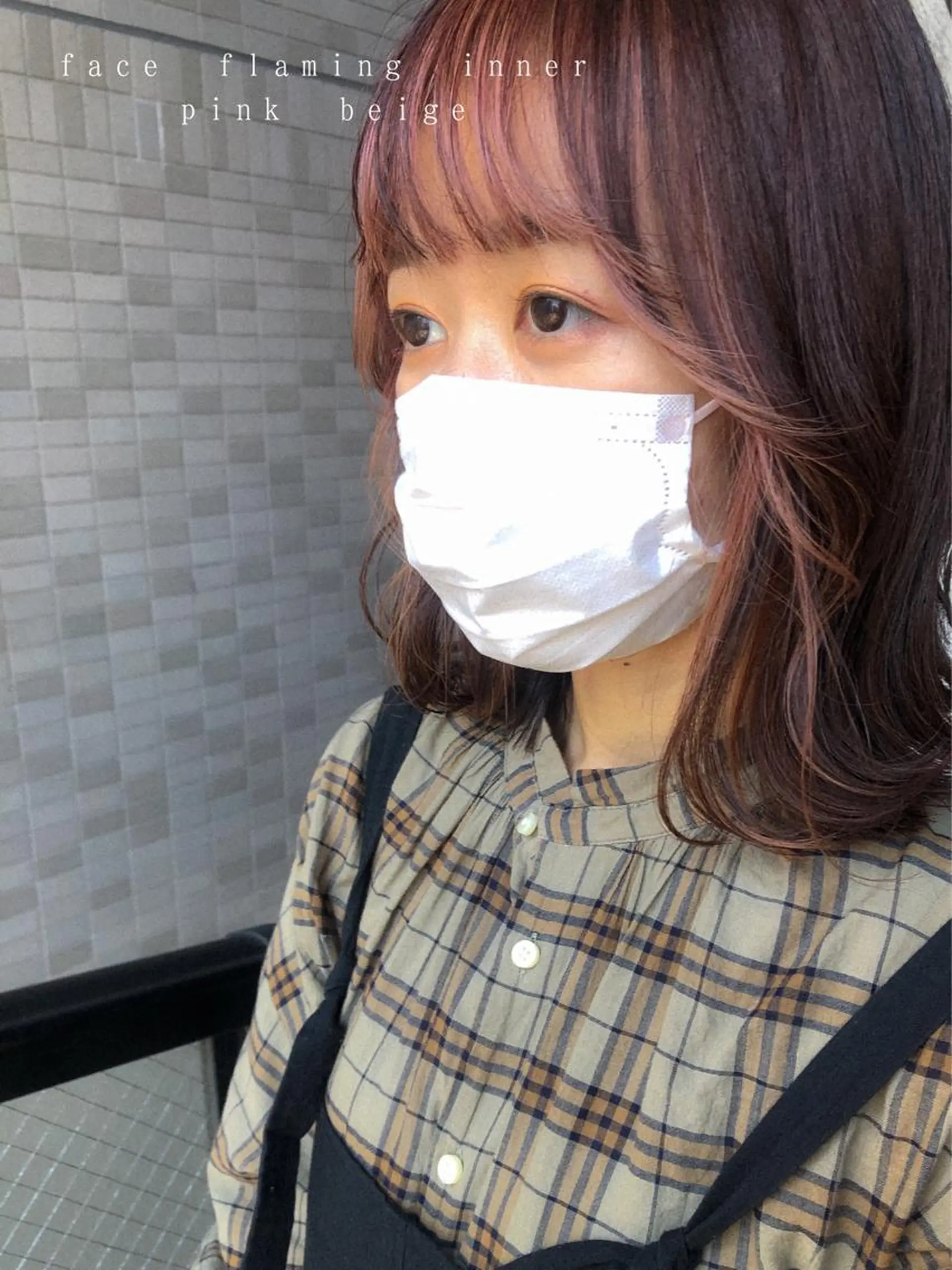 ミディアム カラー ミストバング ブリーチ 透明感カラー  フェイスフレーミング インナーカラー ヘアカラー カラーパティシエ facce🌼ikoのヘアスタイル