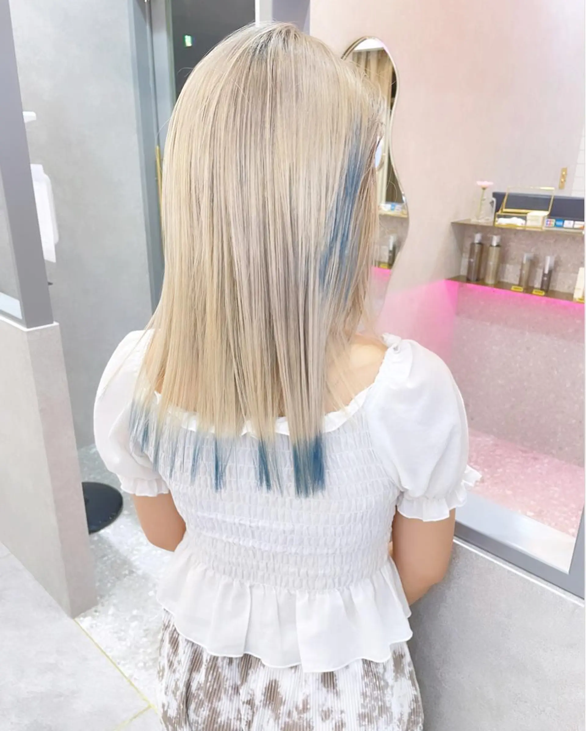 ミディアム rina／ベージュ ワンホン/韓国ヘアのヘアスタイル