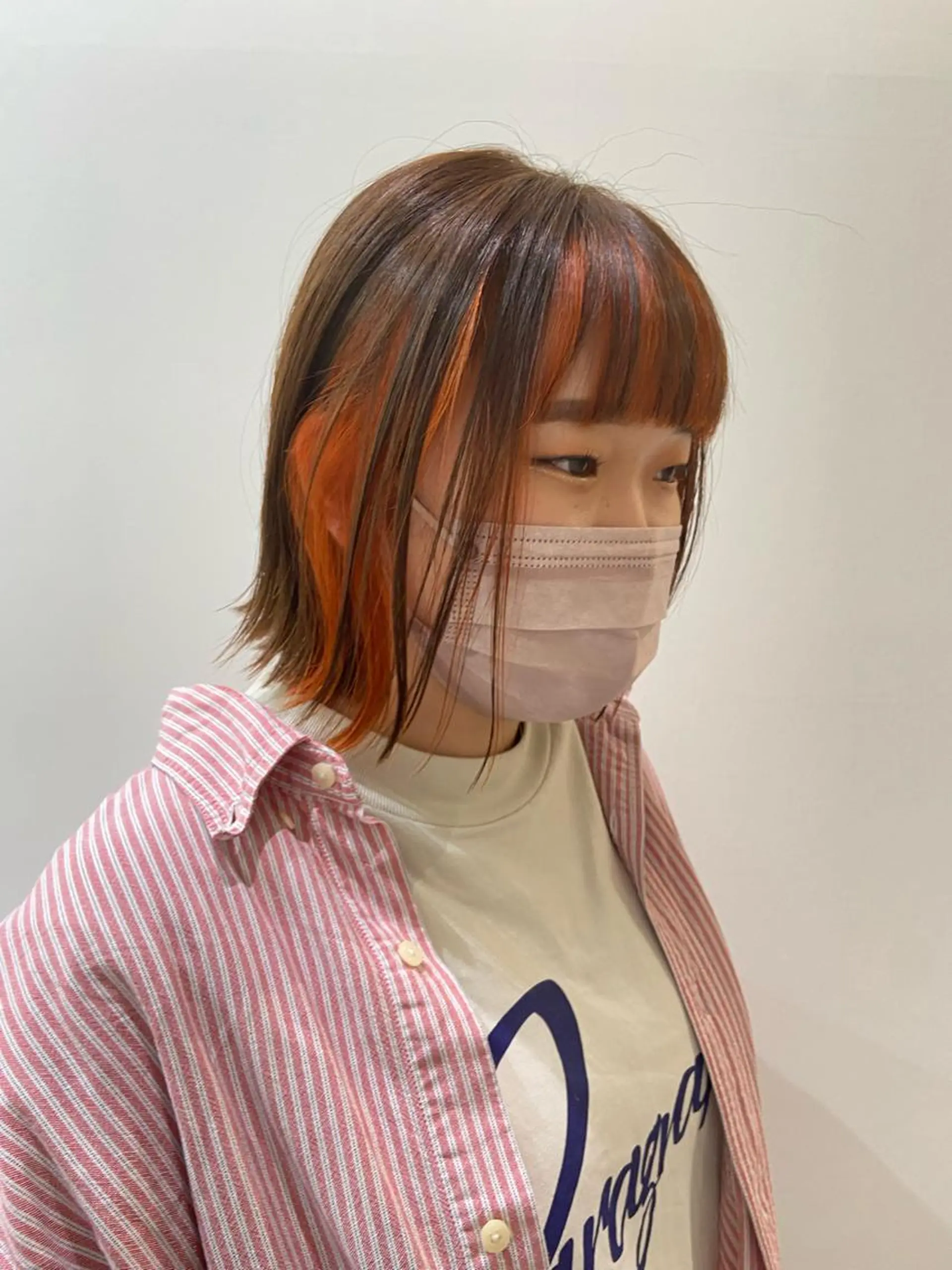 ミディアム カラー ヘアアレンジ 田中 あやなのヘアスタイル