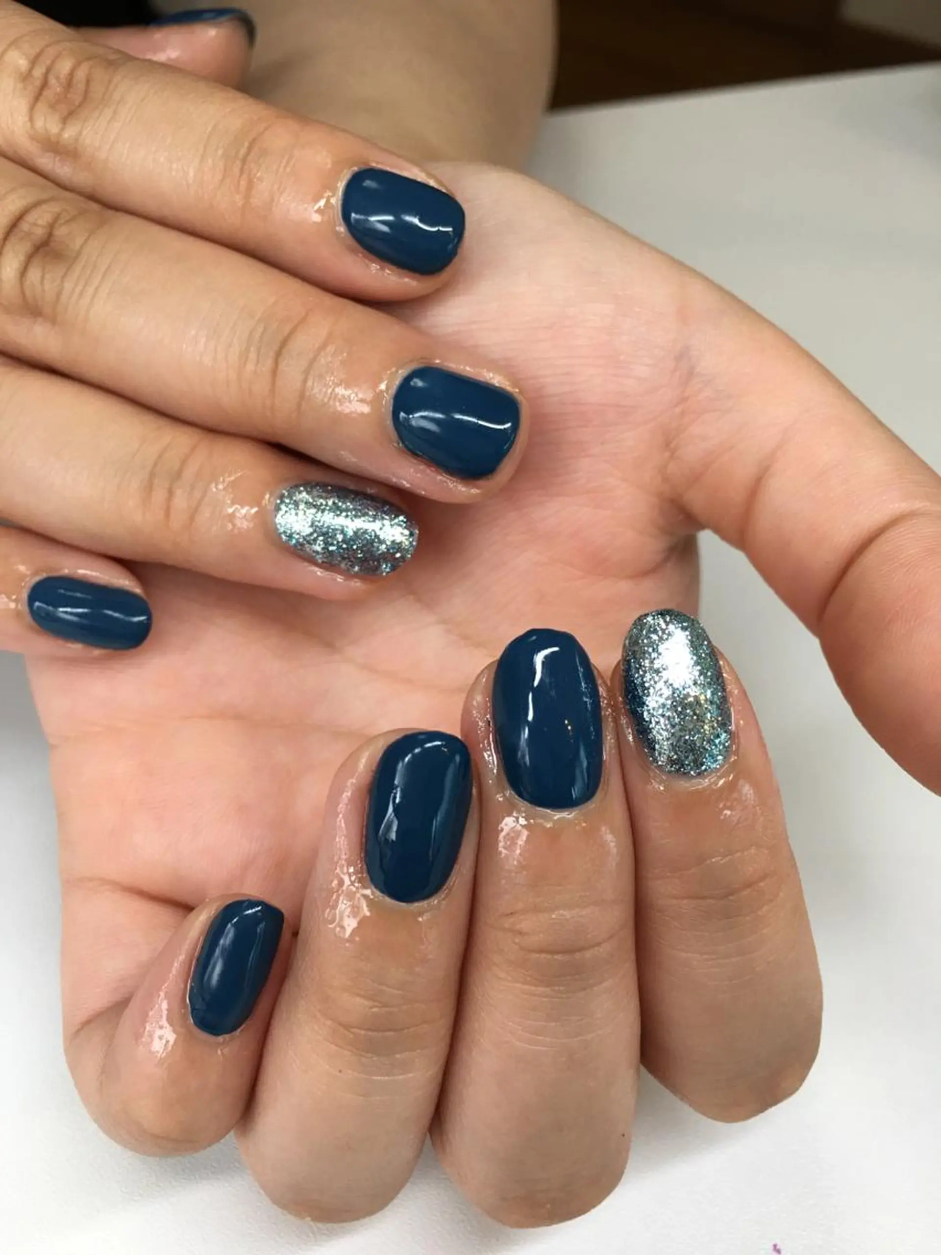 ネイル ラメ(グリッター) ワンカラーネイル 夏ネイル glow_ nailのネイルデザイン