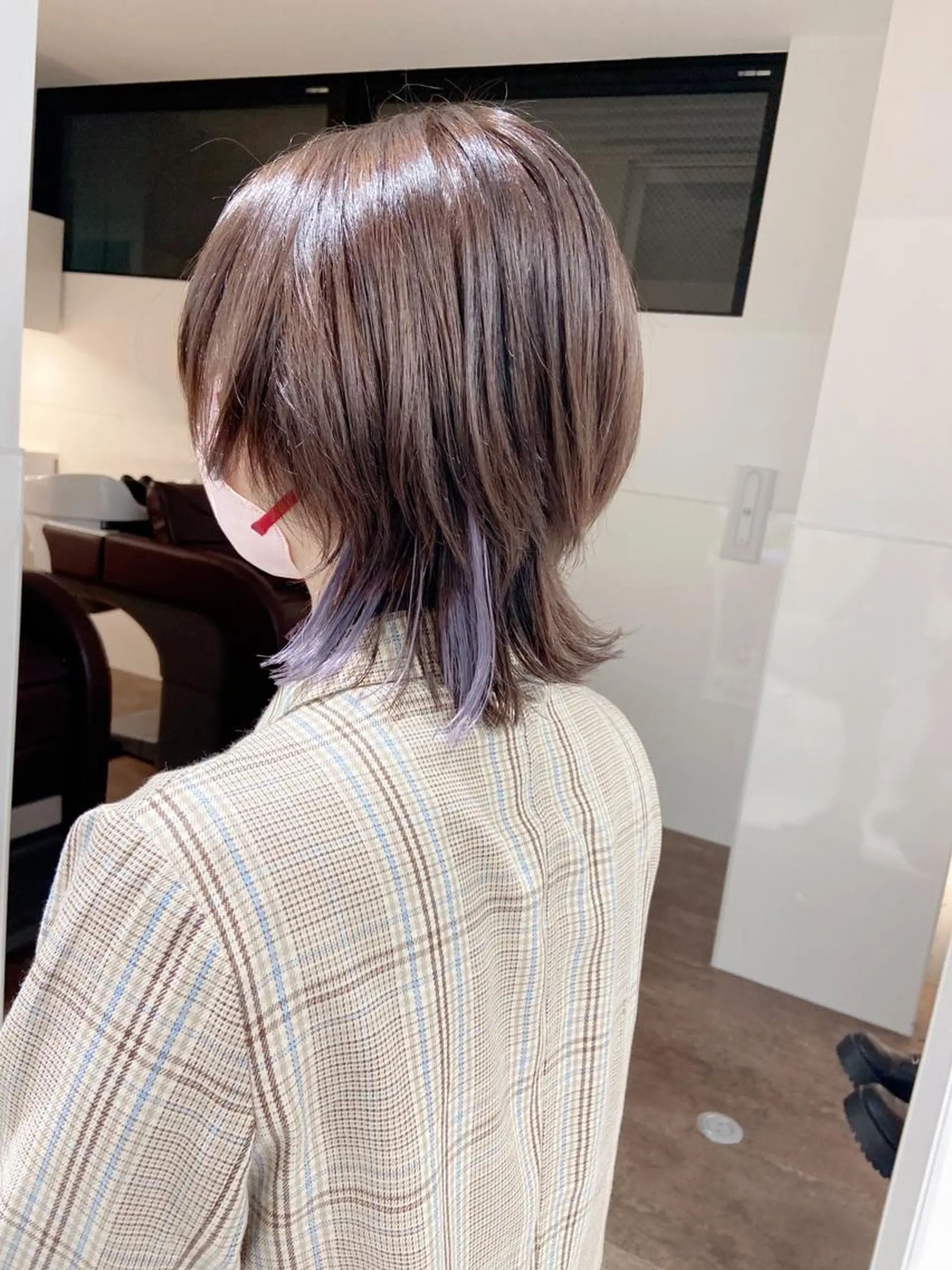 ショート カラー エクステ ウルフカット Amelie yunのヘアスタイル