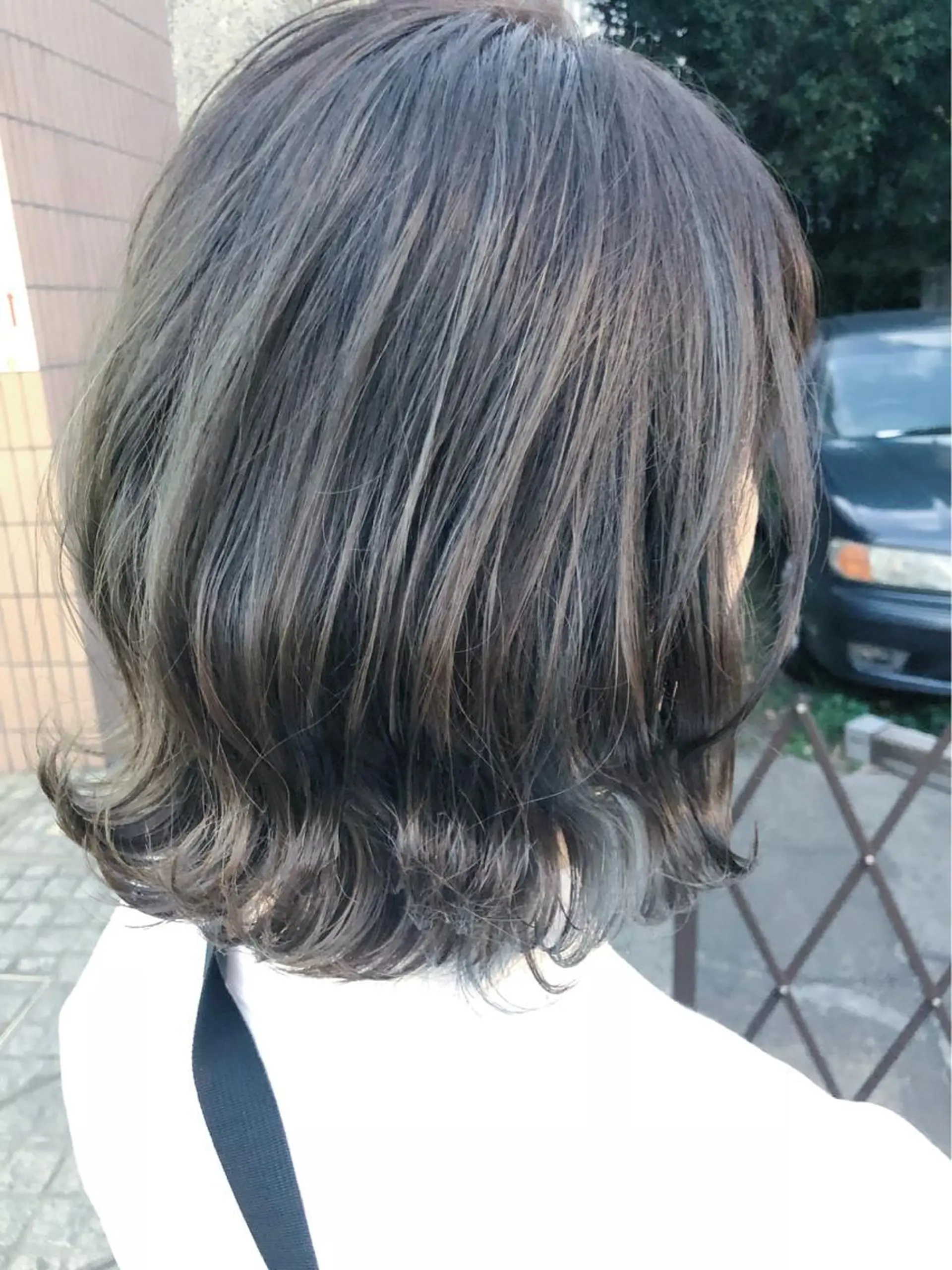 ショート カラー ハイライトカラー ボブ ハイライト 【白髪ぼかし】 矢内　夏輝のヘアスタイル