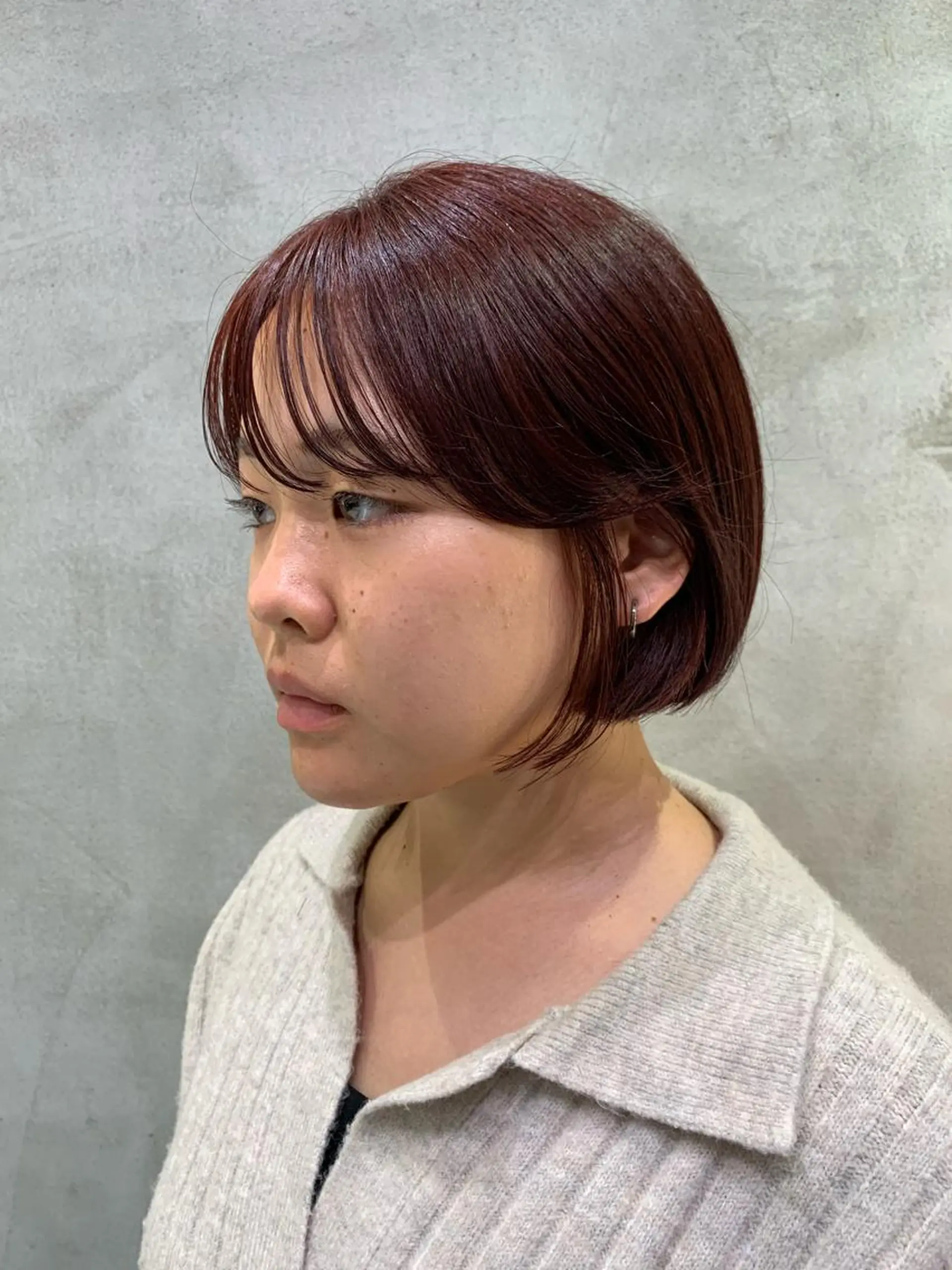 ショート カラー ピンクカラー ボブ 韓国風ヘア カット ヘアカラー ✨コテ巻き風パーマ ✨川合佑哉のヘアスタイル