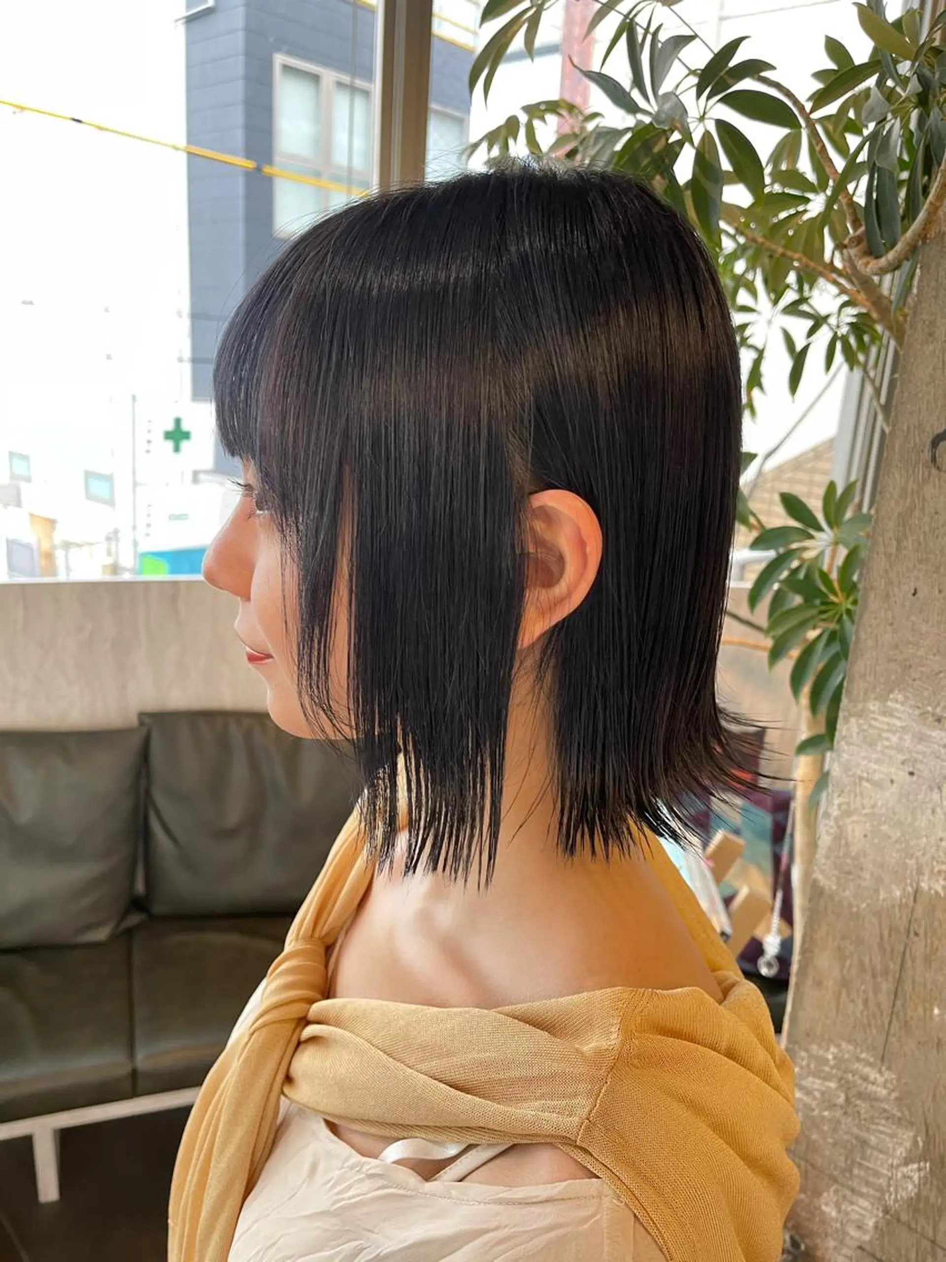 ショート ボブ 外ハネヘア レイヤー特化/小顔顔 周り/セノ/表参道のヘアスタイル