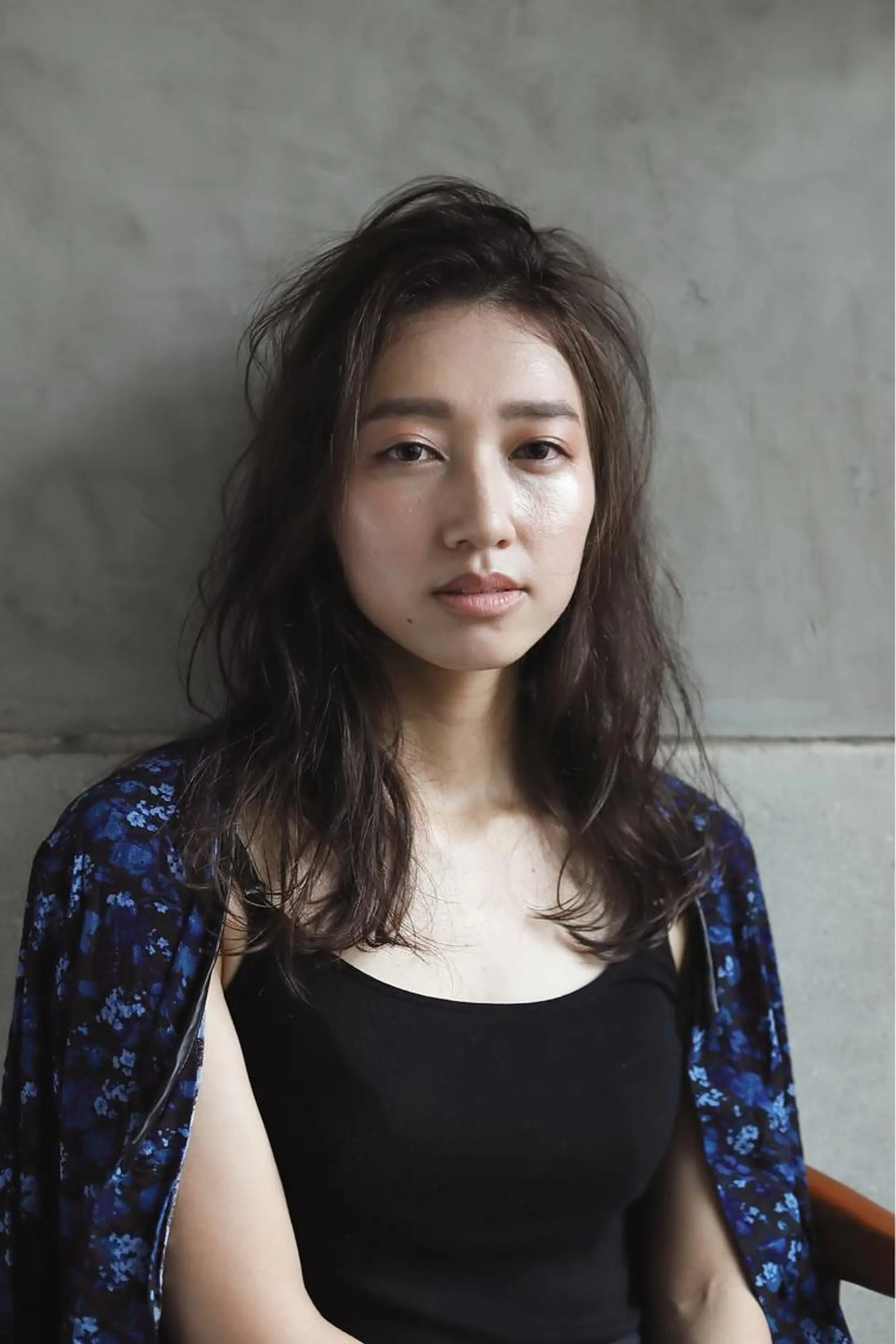 セミロング カット ヘアカラー トリートメント 落合 妙佳のヘアスタイル