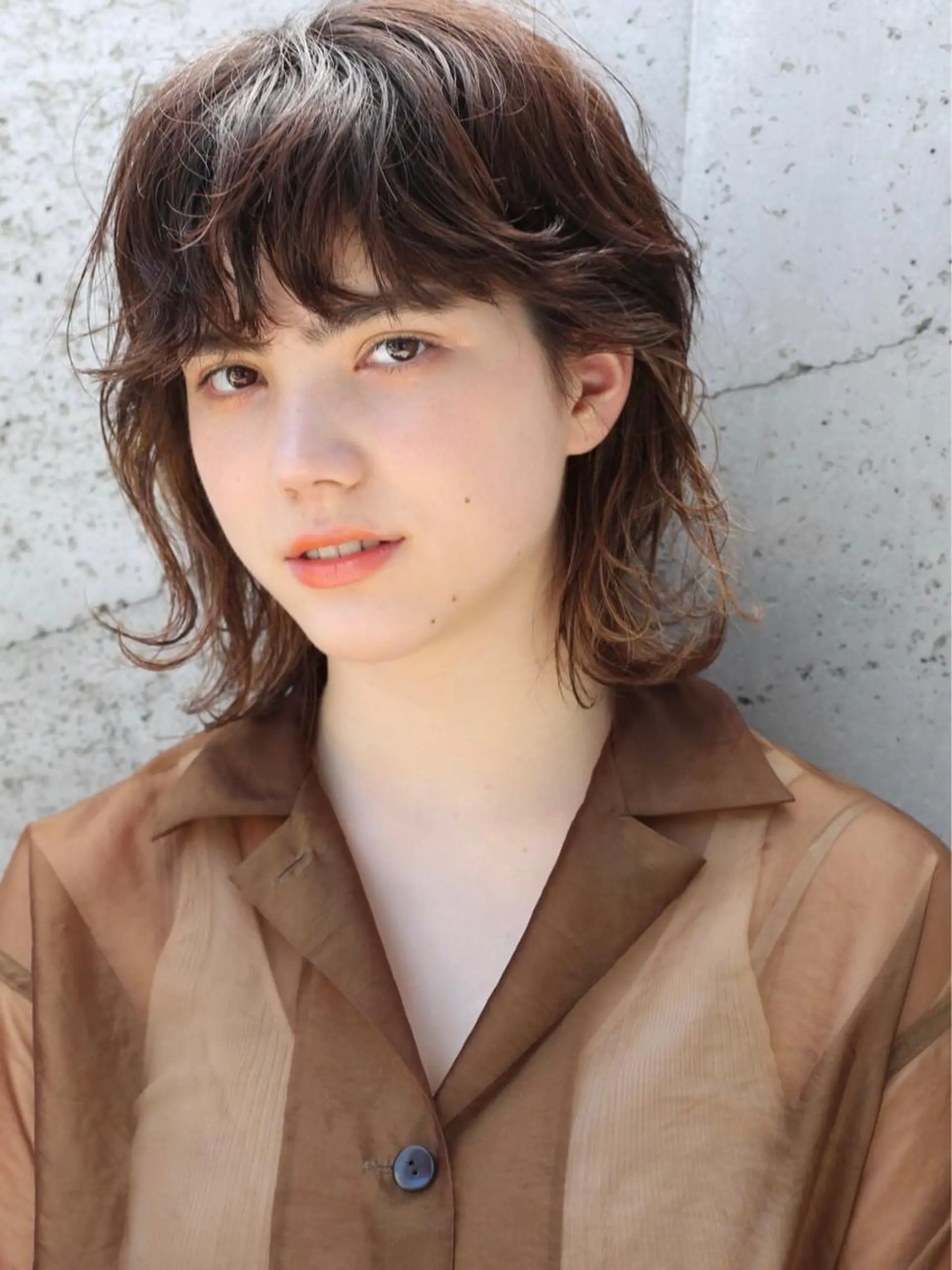 ミディアム ボブ／レイヤー／艶 🦕risa  森下のヘアスタイル
