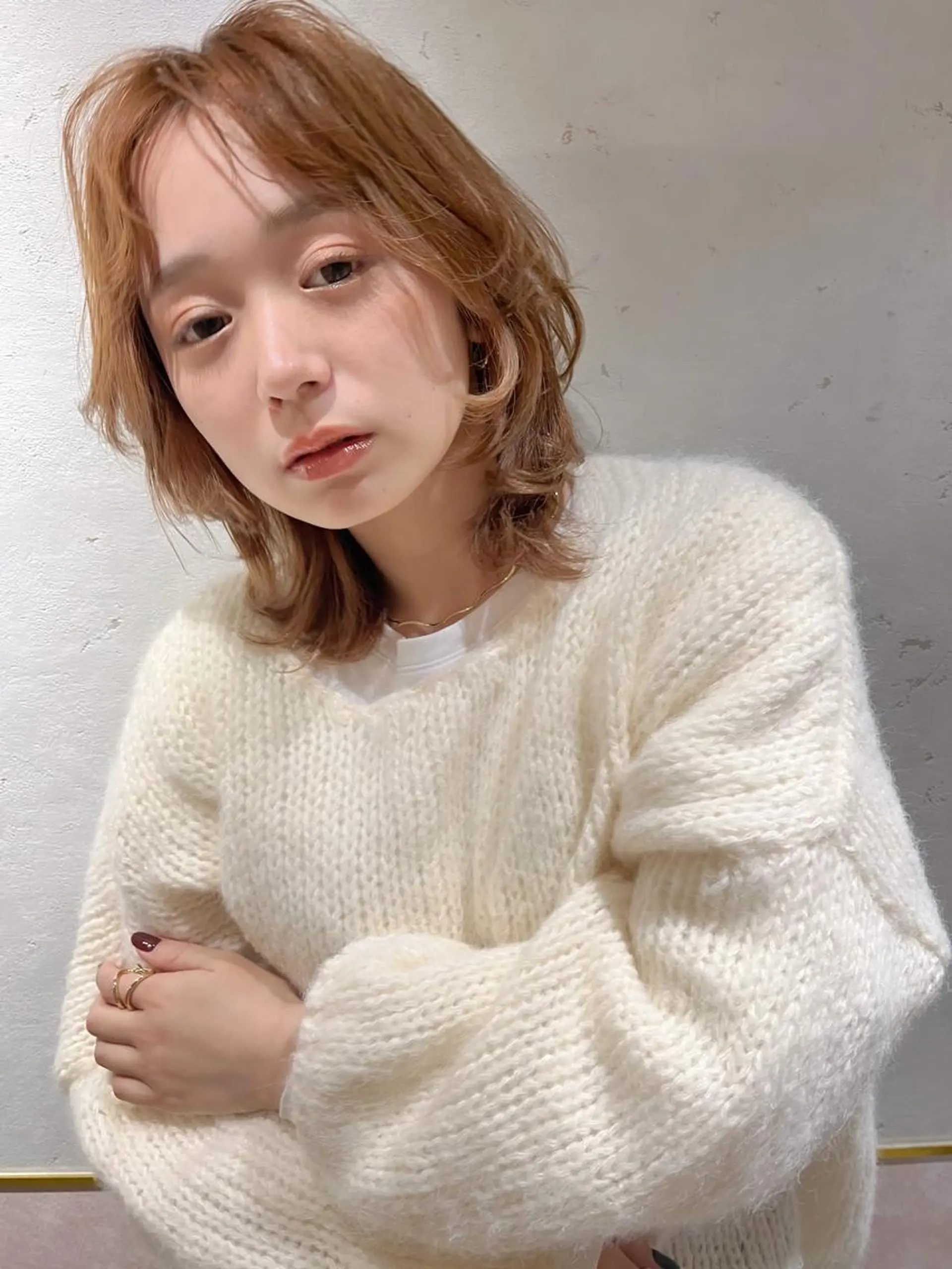 ミディアム カラー ハイトーンカラー レイヤーカット ウルフカット ウルフレイヤー カット ヘアカラー トリートメント 透明感カラー│ レイヤーヘア中居美樹のヘアスタイル