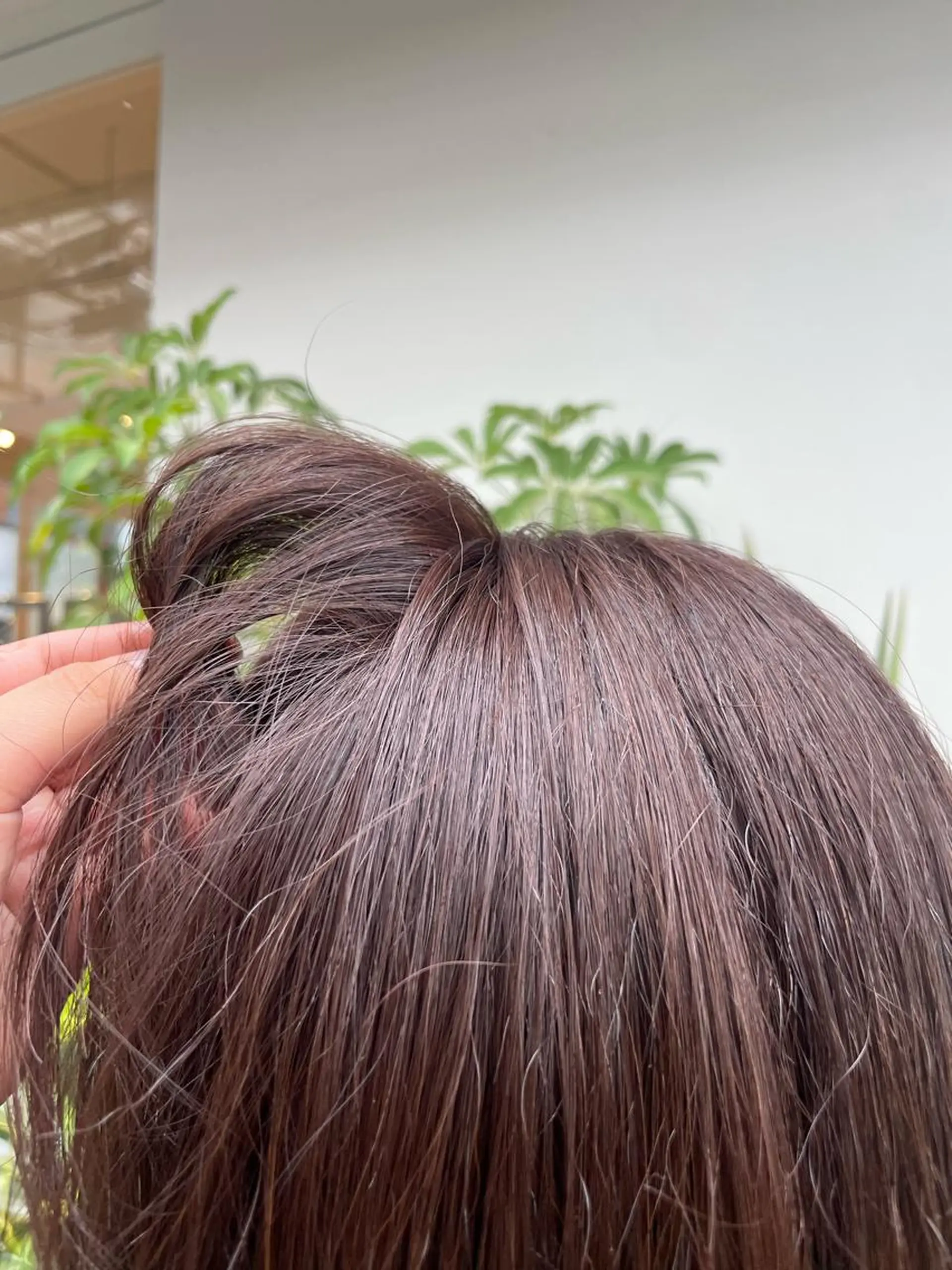 ミディアム カラー ブラウンカラー チョコレートブラウン レイヤー×初 パーマ|hinakoのヘアスタイル