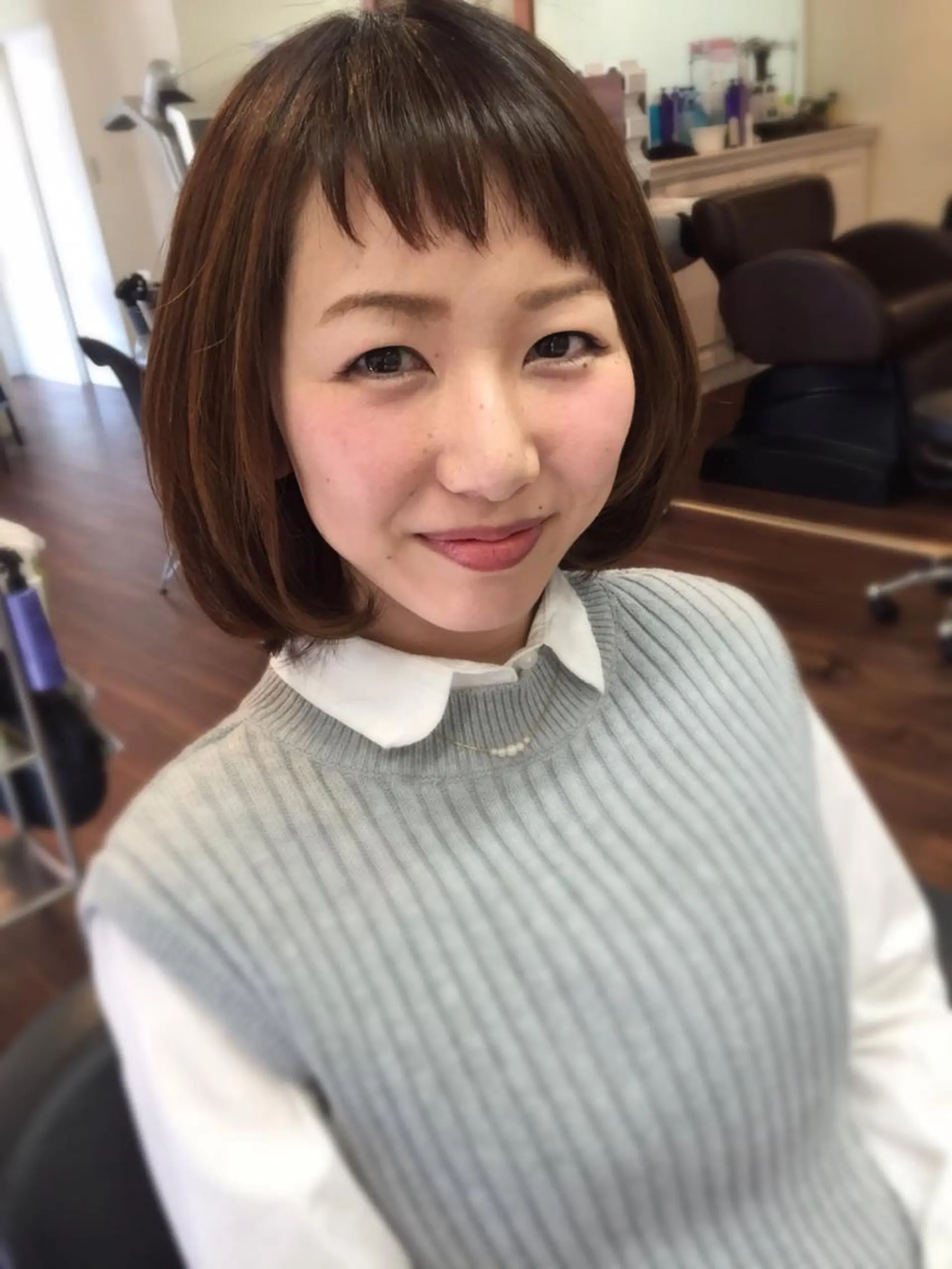ショート ミディアム セミロング カラー パーマ 成松 勇治のヘアスタイル