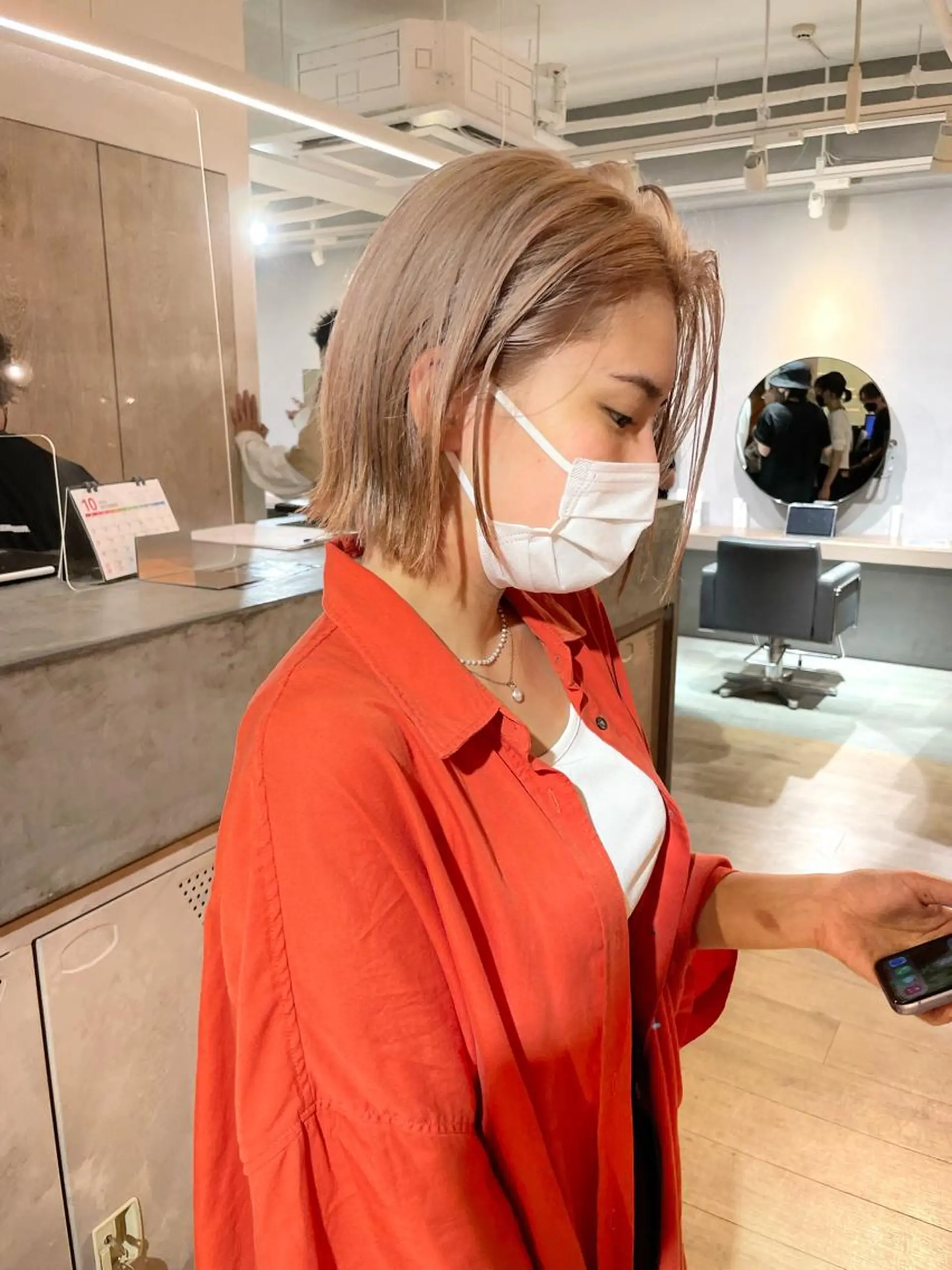 ショート カラー ボブ/パーマ 古家 佑真のヘアスタイル