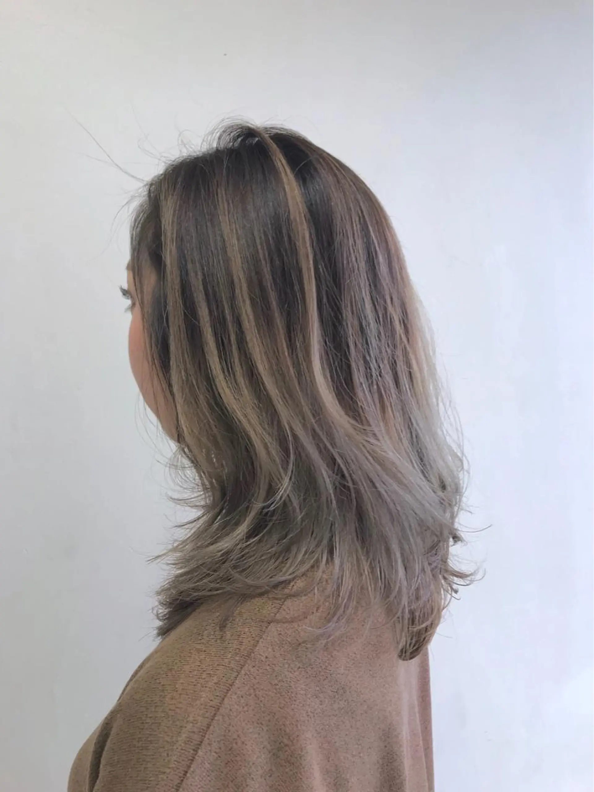 セミロング 髪質改善/マツパ 垢抜け透明カラー衣笠のヘアスタイル