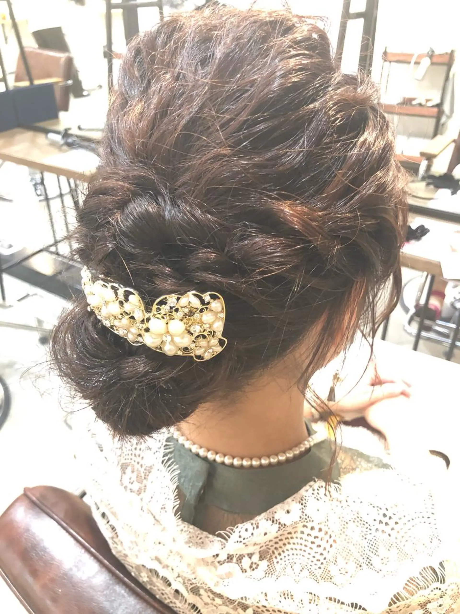 ミディアム カラー ヘアアレンジ cherir髪質改善 パーソナルカラー診断のヘアスタイル