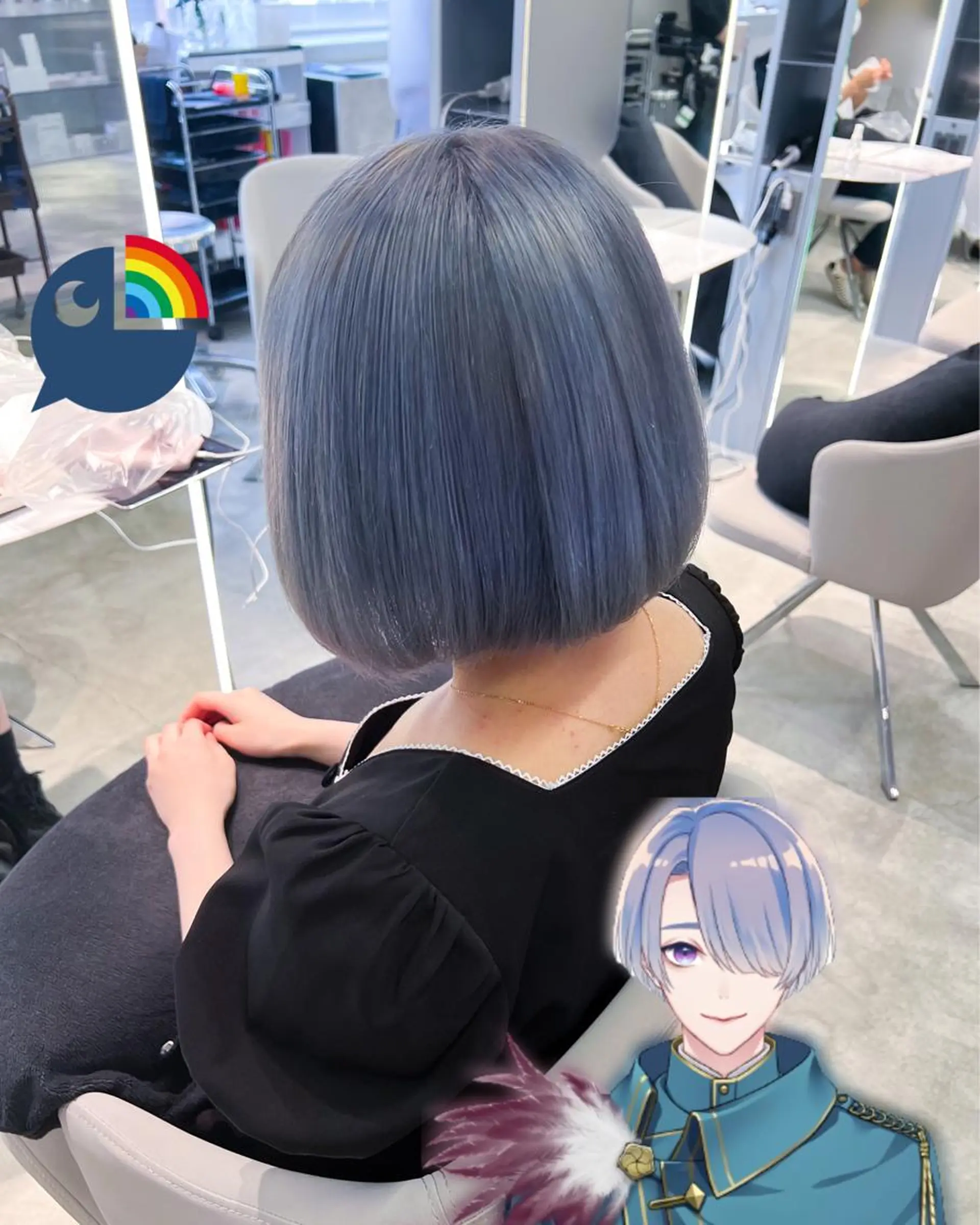 ミディアム カラー ブリーチ メ イのヘアスタイル