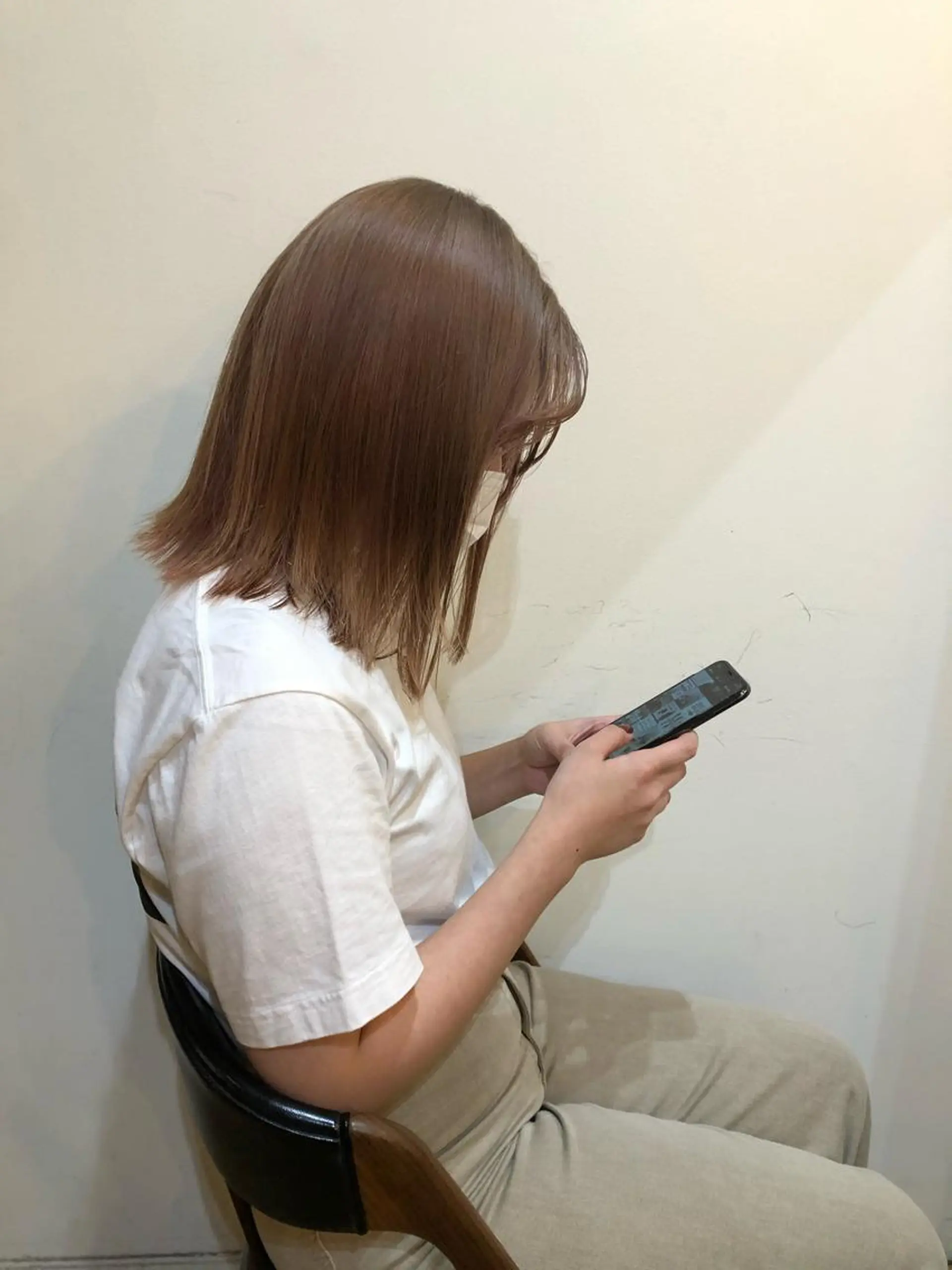 カラー ベージュカラー ピンクカラー 山口 朔弥のヘアスタイル