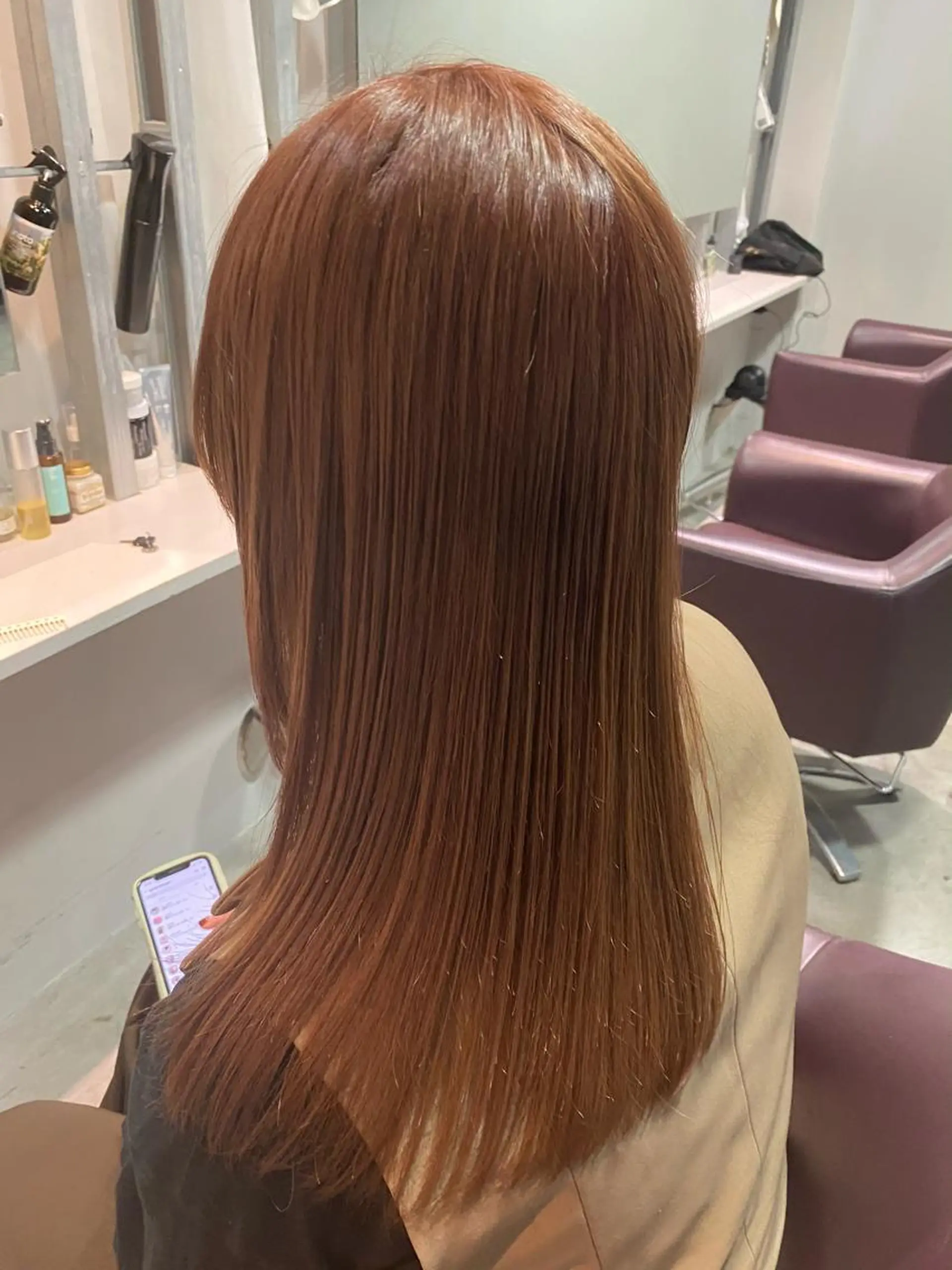 ミディアム カラー 低ダメージパーマ ケアパーマ/武田明大のヘアスタイル