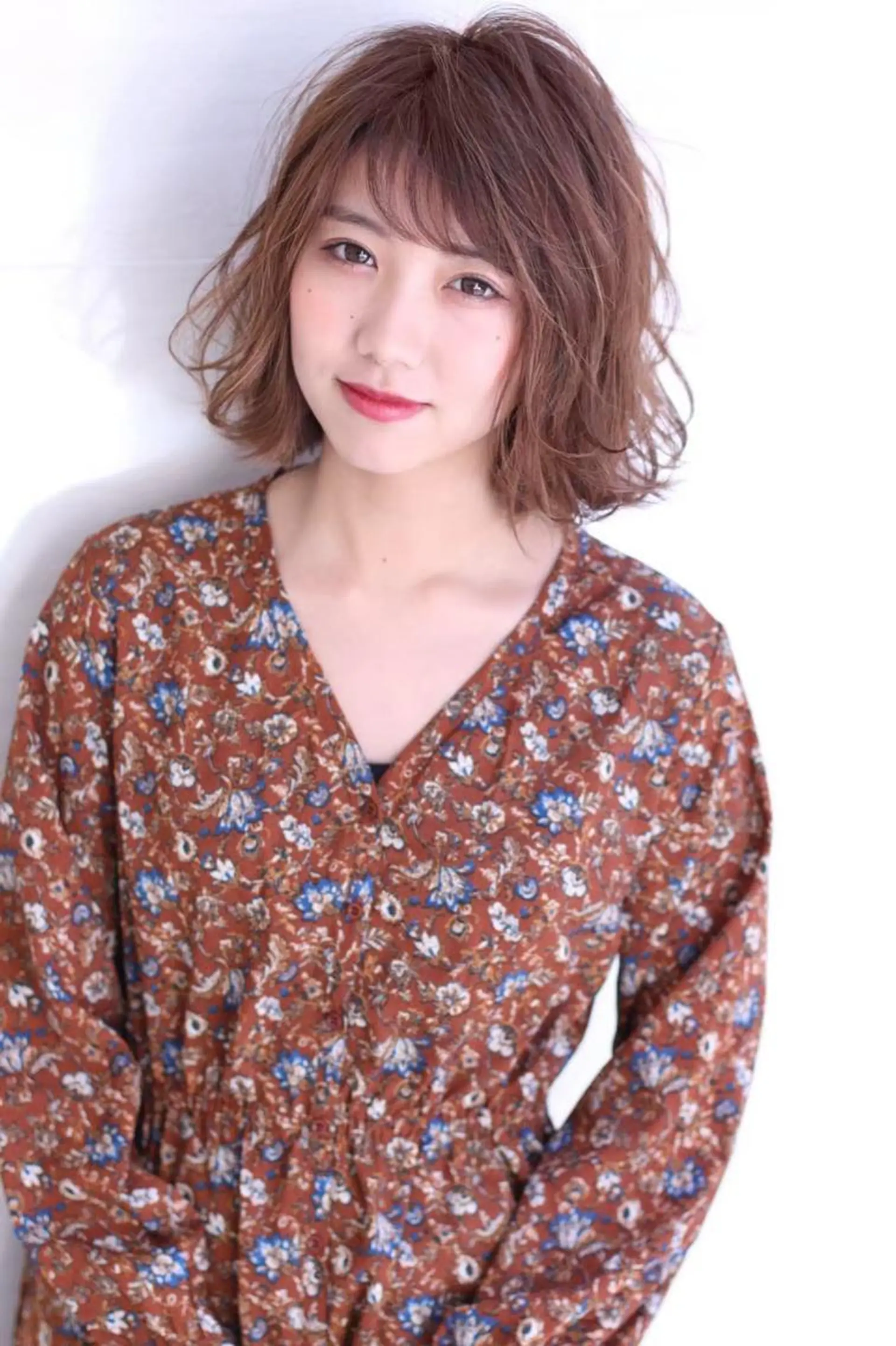ミディアム パーマ 田中 鉄雄のヘアスタイル