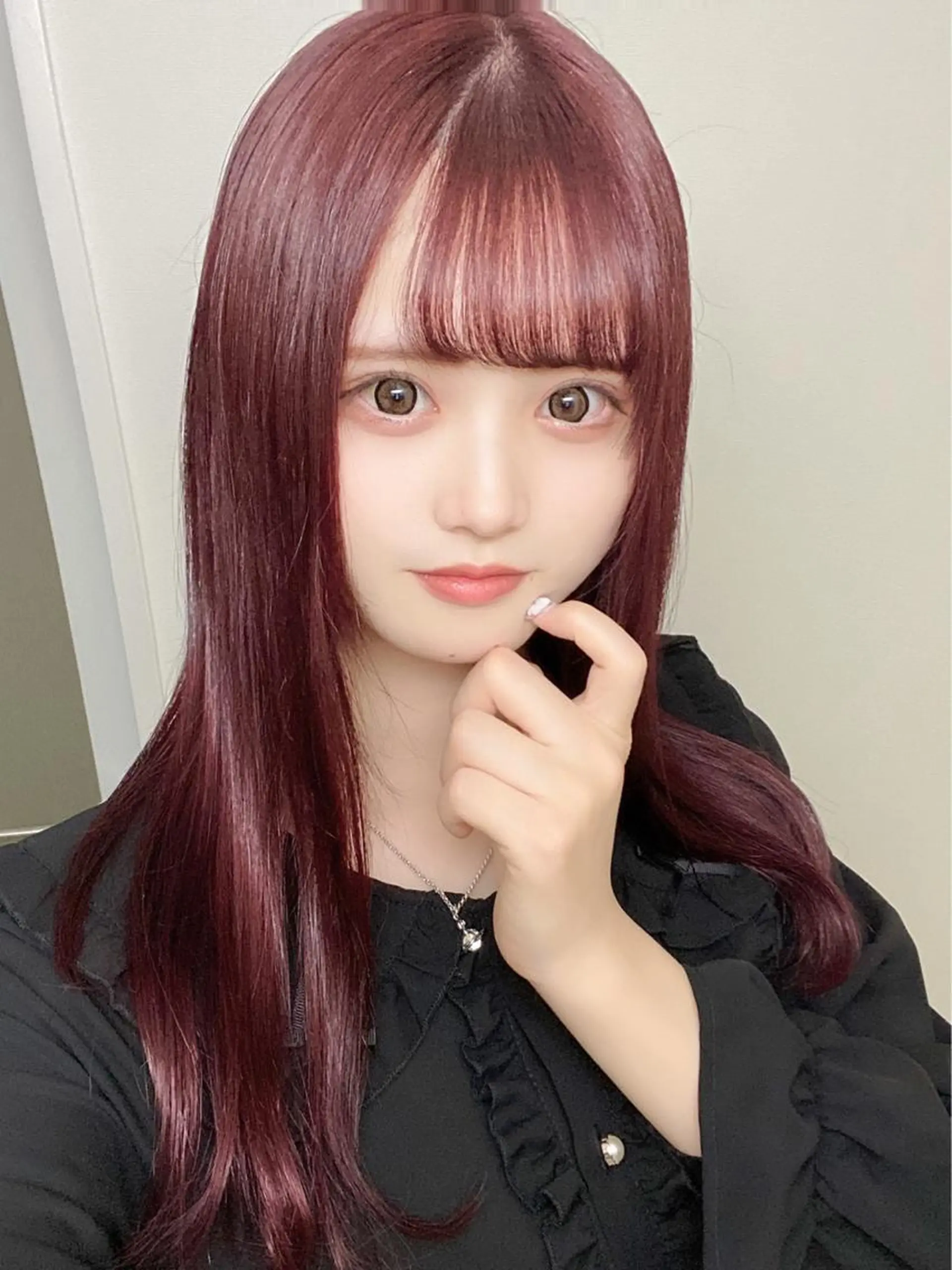 ミディアム カット ヘアカラー トリートメント 顔周りレイヤー/新宿 /モテ艶カラー/航介のヘアスタイル