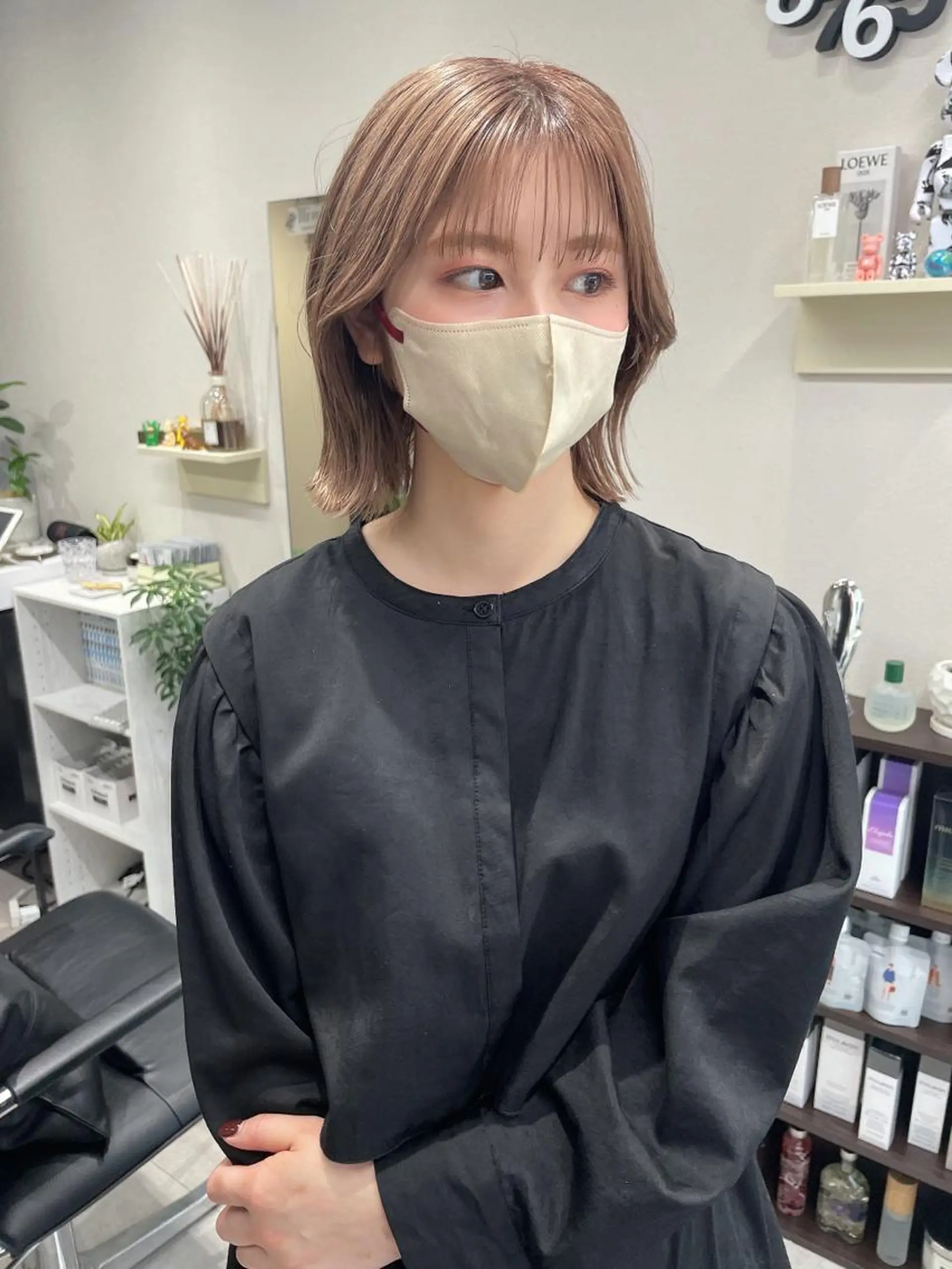 ミディアム カラー カット ヘアカラー 髪質改善will hairdesignのヘアスタイル
