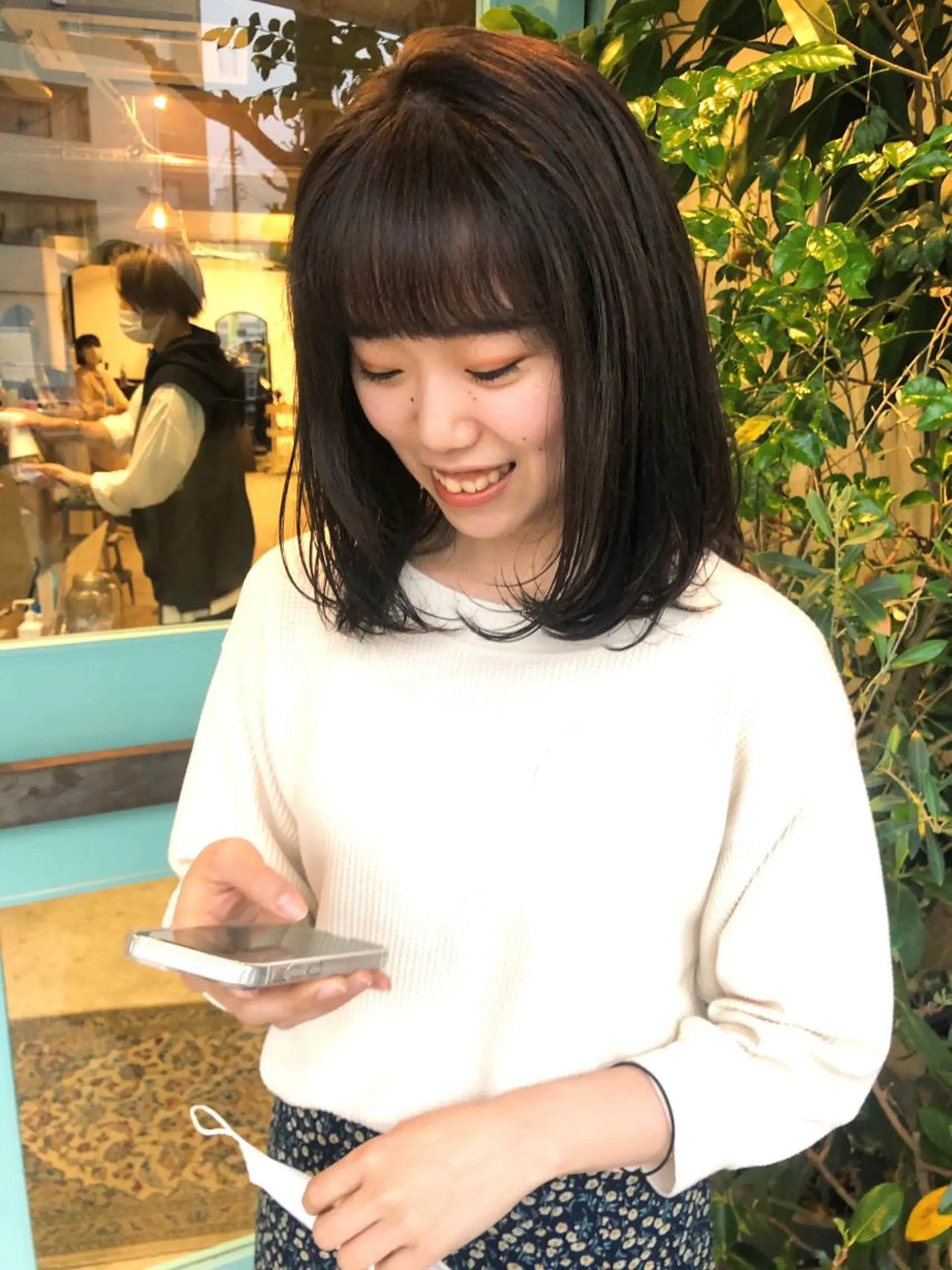 セミロング カラー パーマ/レイヤー 岩山丈一郎のヘアスタイル