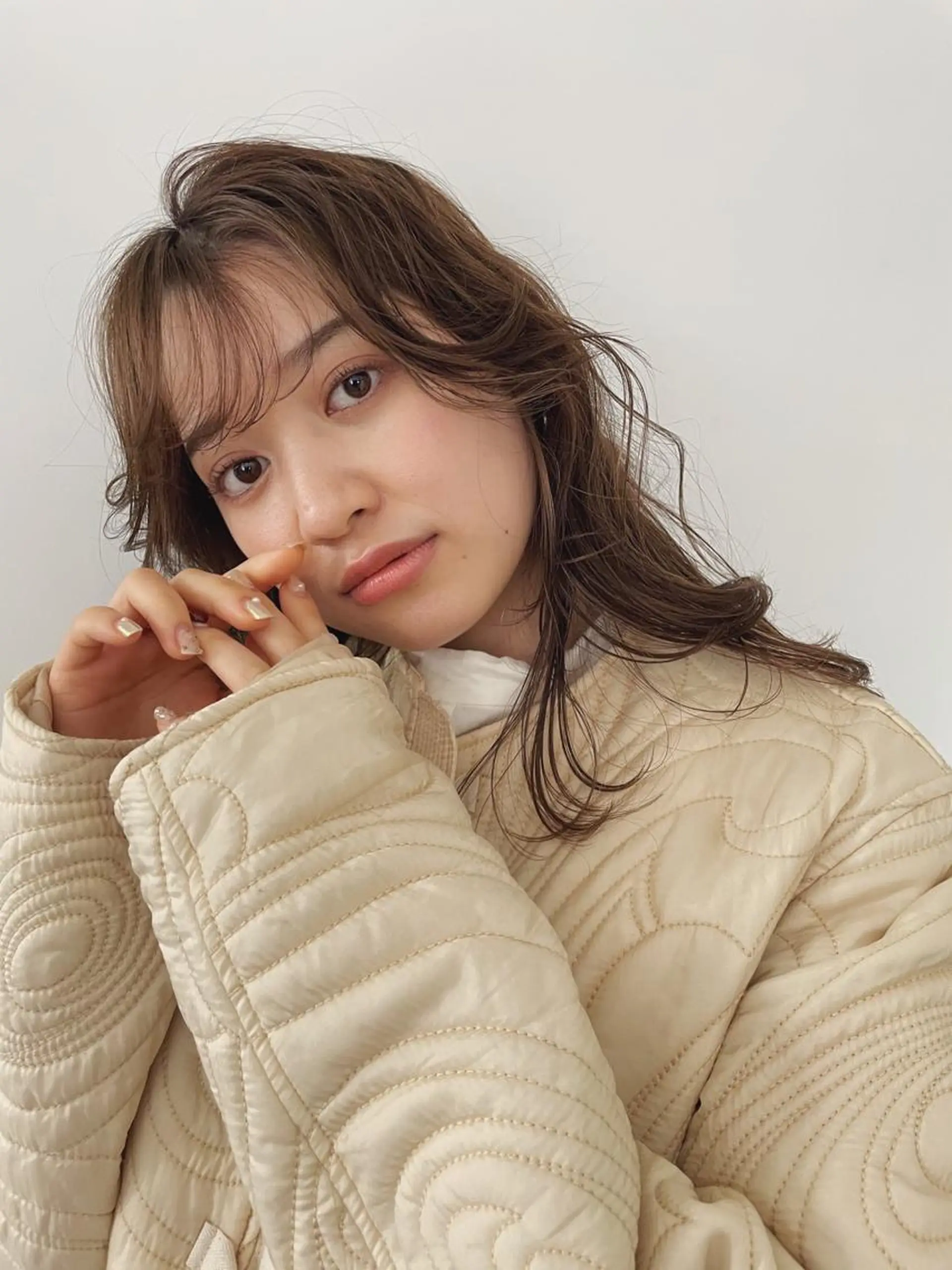 ミディアム カラー カット ヘアカラー トリートメント 佐伯 和佳のヘアスタイル