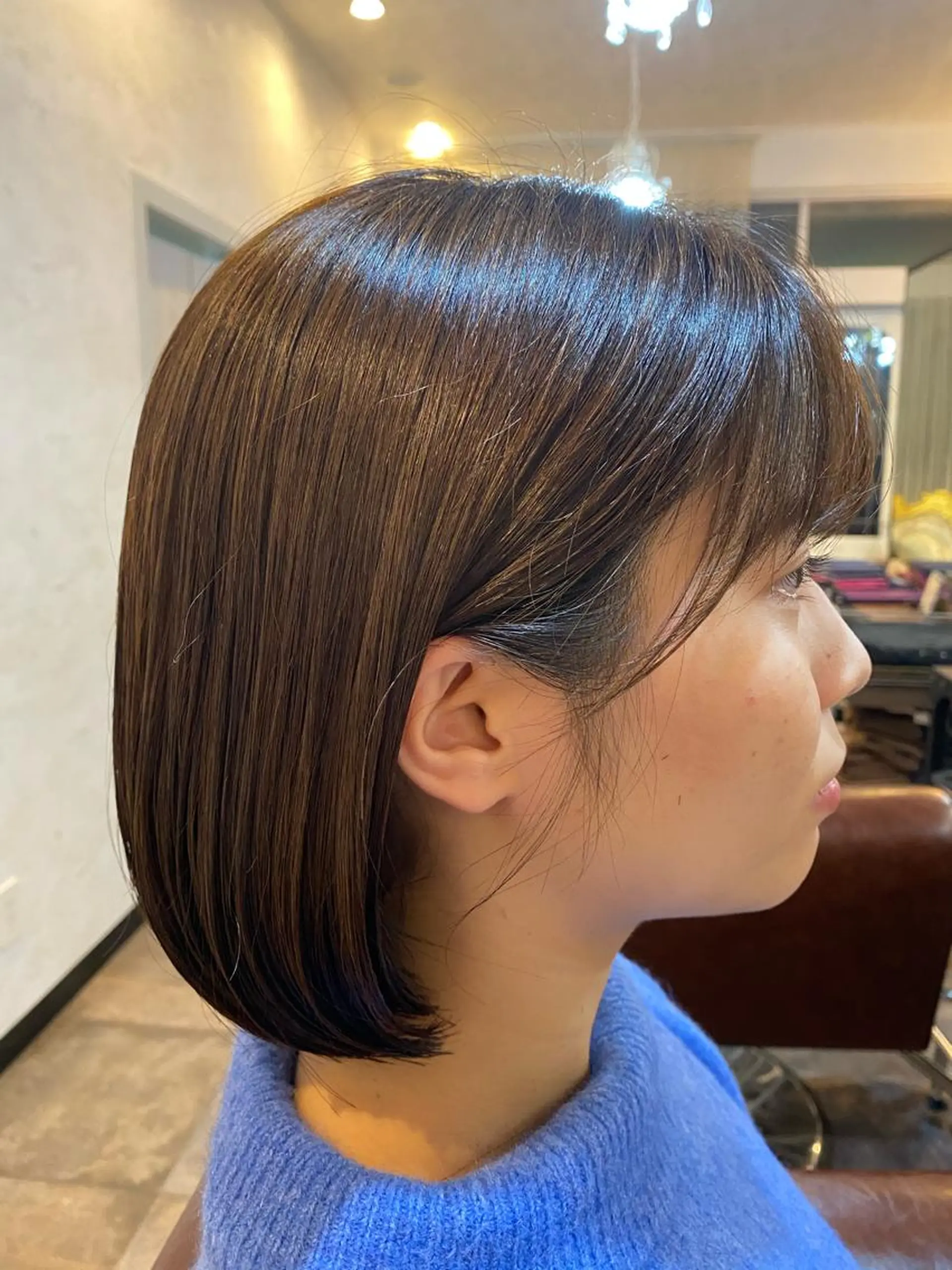 ミディアム カラー ⭐️ショート⭐️美髪 矯正⭐️水口陸のヘアスタイル