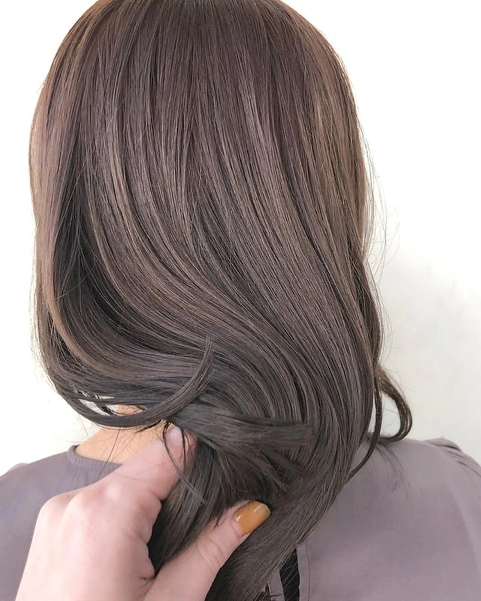 セミロング カラー アディクシーカラー ブリーチ 透明感カラー ブリーチなしカラー 🌿透明感ヘア 園田　朱梨🌿のヘアスタイル