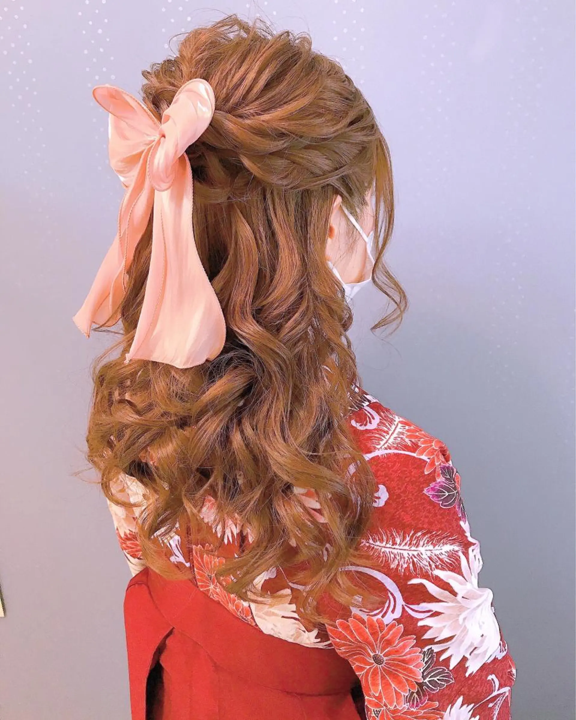 セミロング ヘアアレンジ 着物ヘア 卒業式のヘアスタイル 《カメレオン》 西田美輝のヘアスタイル