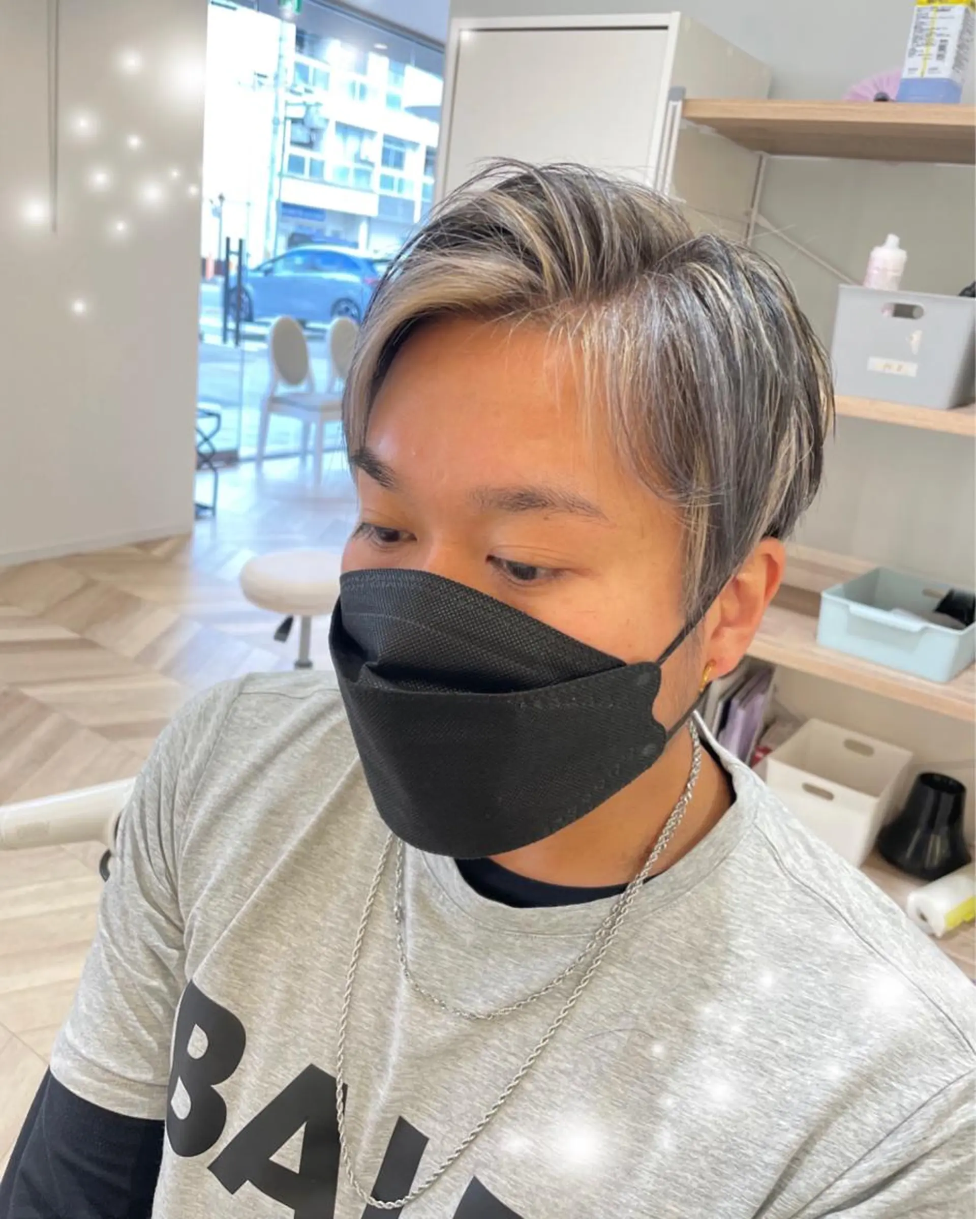 カラー メンズ メンズハイライト ハイライトカラー 💐レイヤー/透明感 カラー💐智口彩香のヘアスタイル