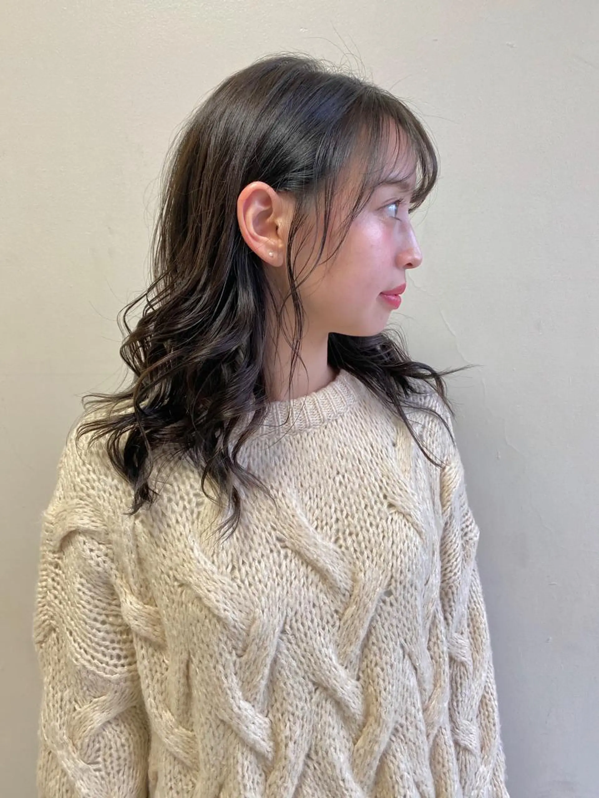 ミディアム カラー hair &eye LAWE.店長のヘアスタイル
