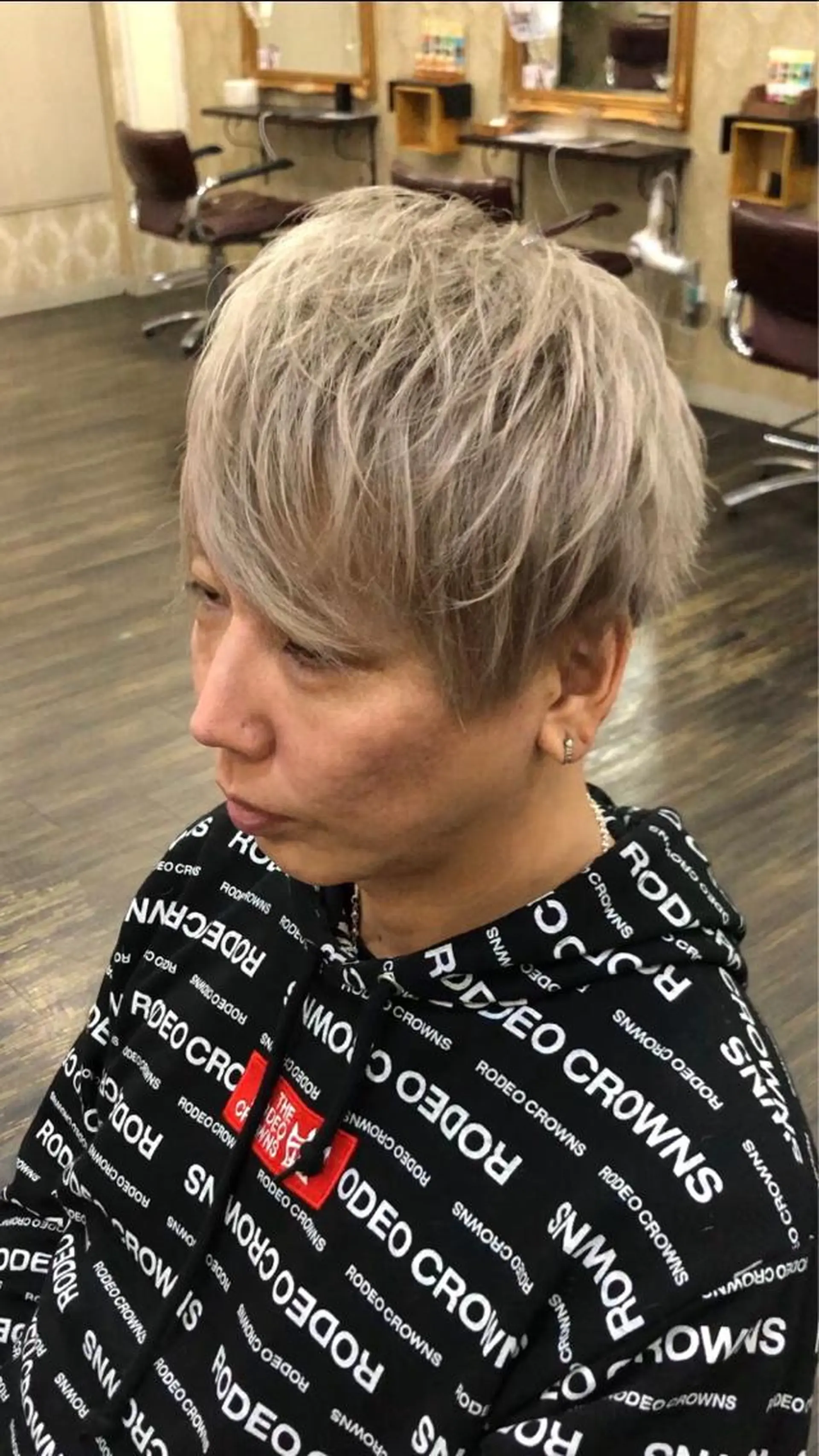 ショート カラー ベージュカラー ホワイトベージュ 奥山義進/大宮 /ダブルカラーのヘアスタイル