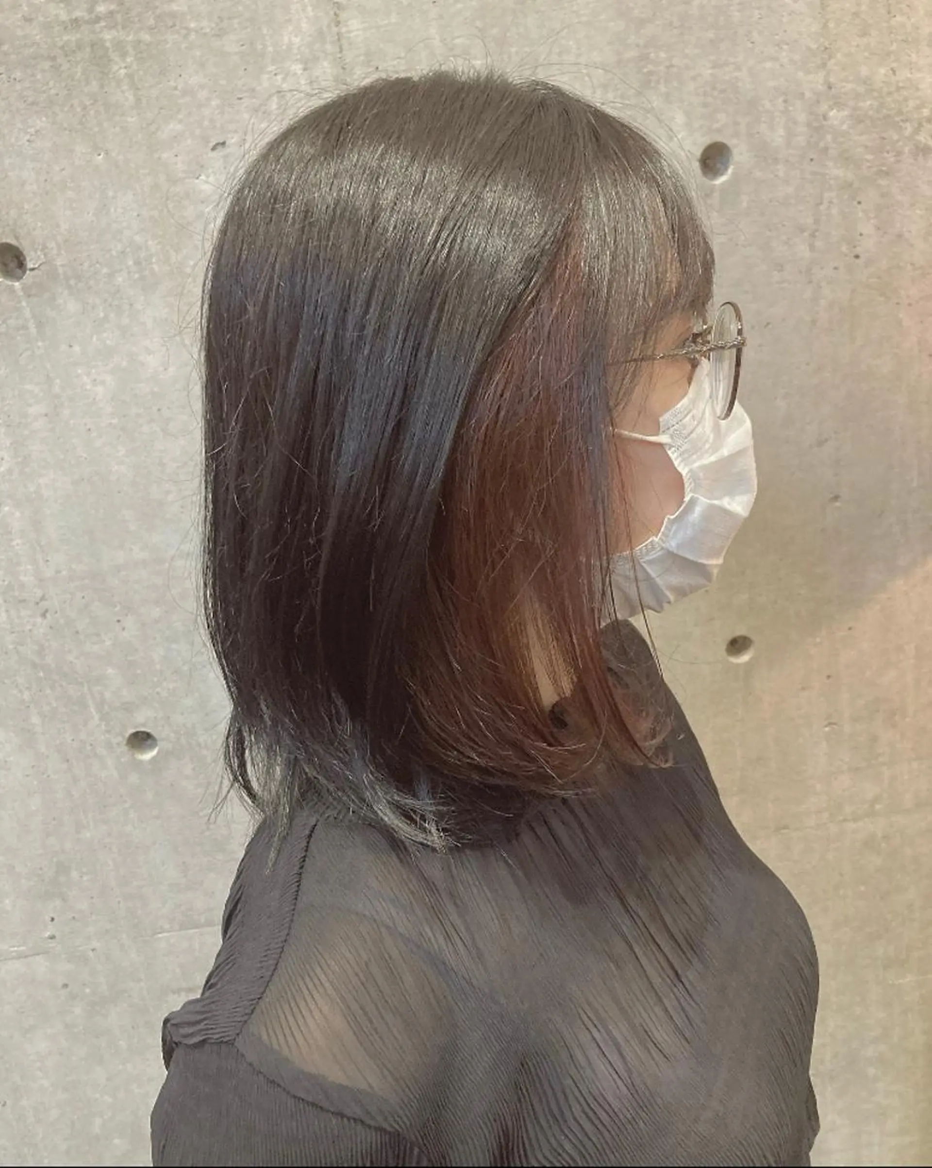 ミディアム カラー ヘアカラー トリートメント はまべ です☆のヘアスタイル