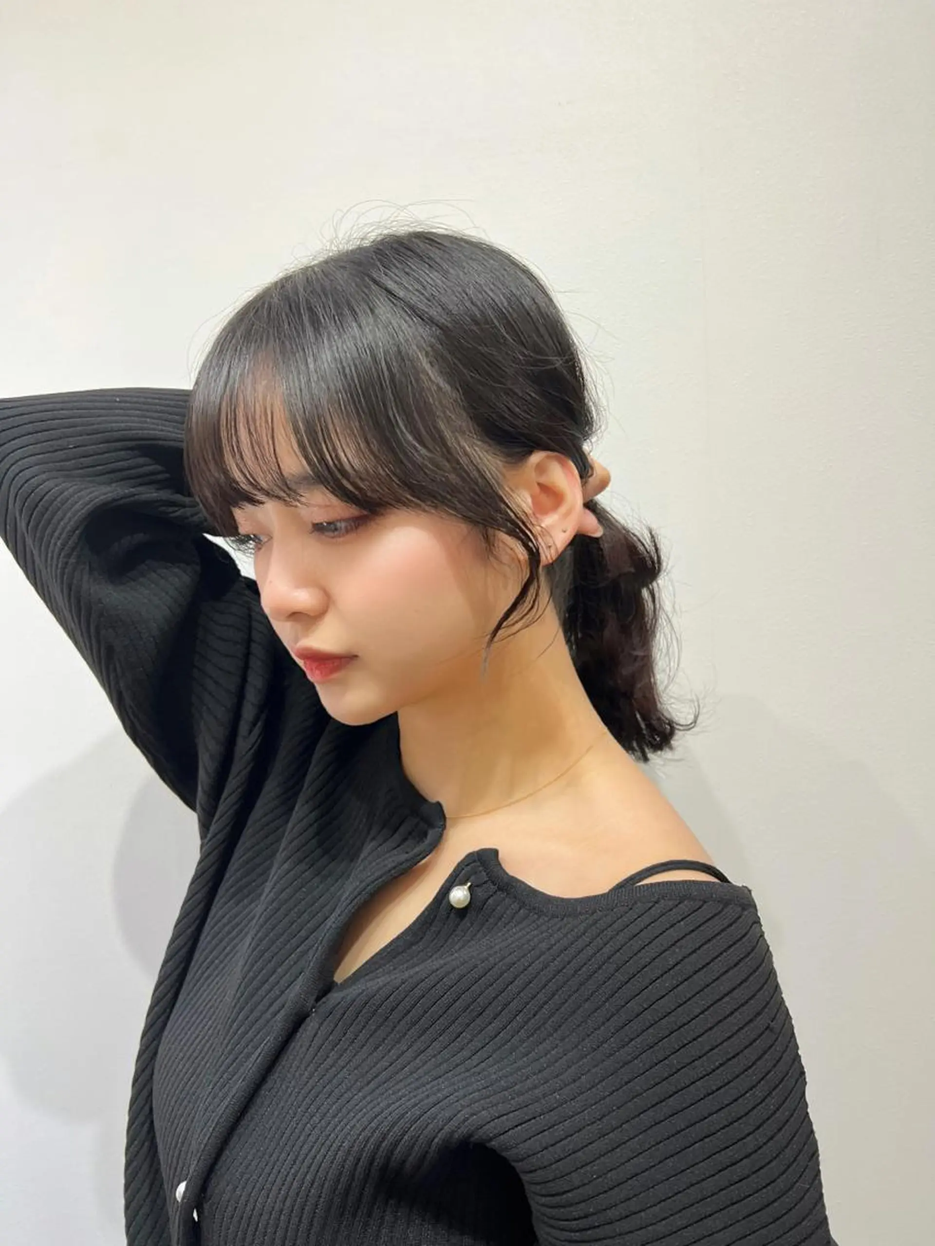 ロング カラー ヘアアレンジ ポニーテール 顔まわり職人🇰🇷 韓国ヘア/KAITOのヘアスタイル