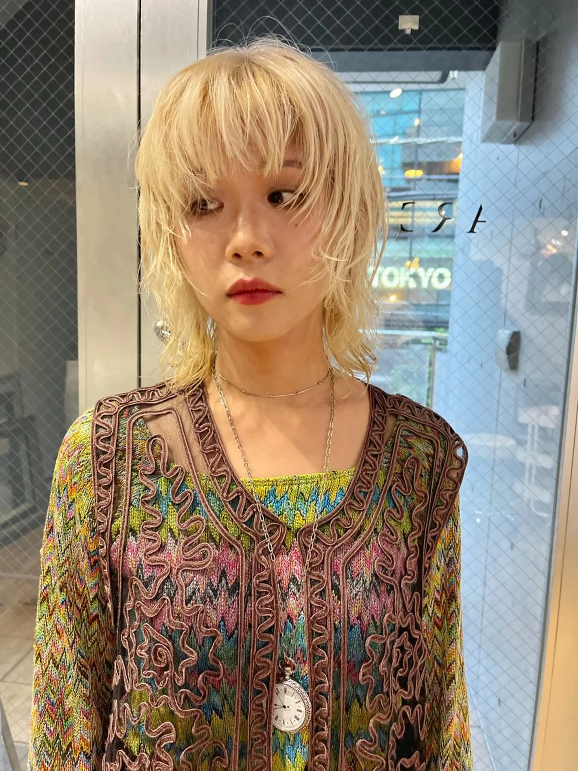 ミディアム ミディアムパーマ パープルカラー カット ヘアカラー ハイトーンNo.1✨ パーマ✨イマイタツヤのヘアスタイル