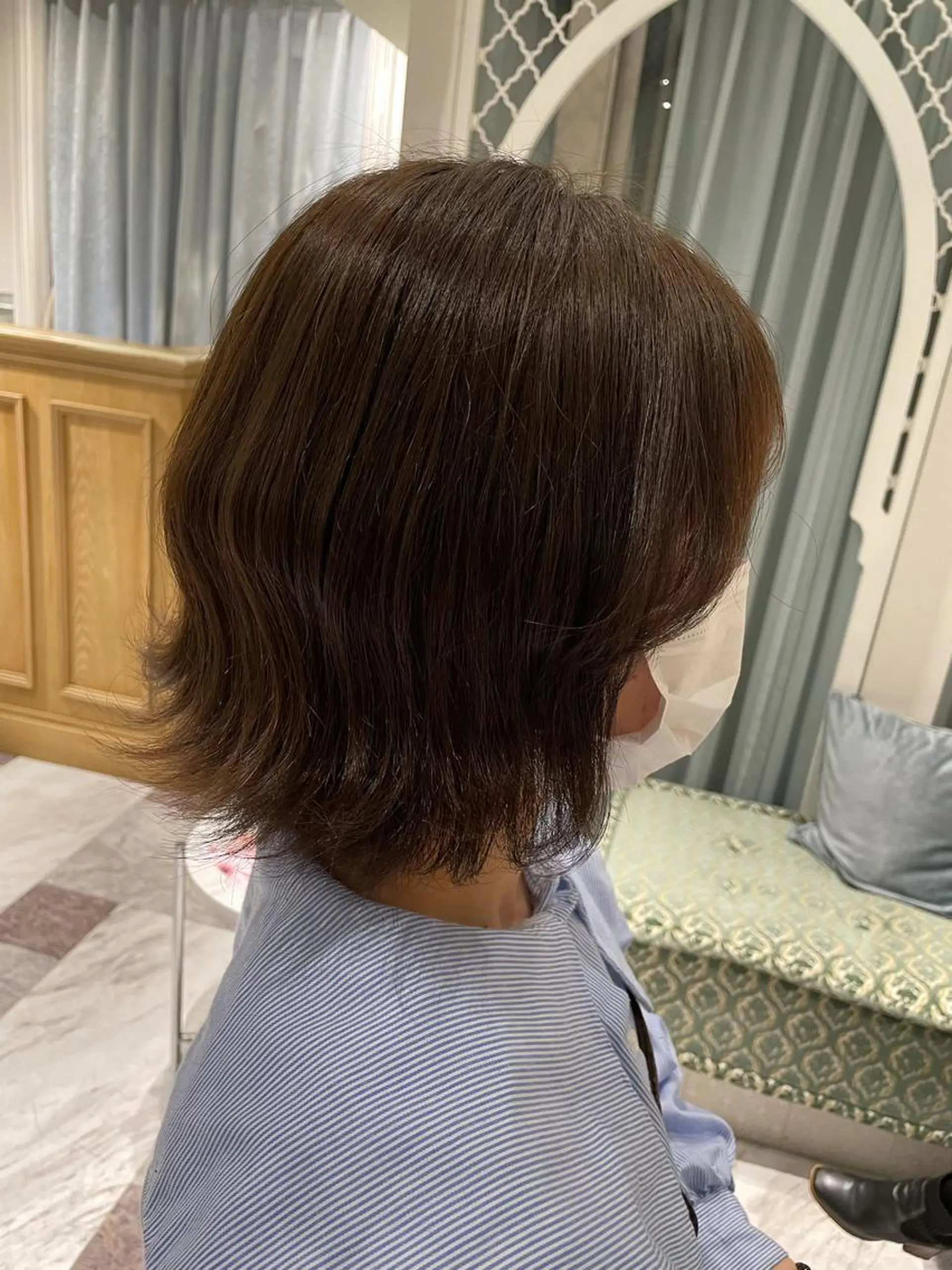 カラー ヘアカラー 木屋元一/透明感 /前髪/ショートボブのヘアスタイル