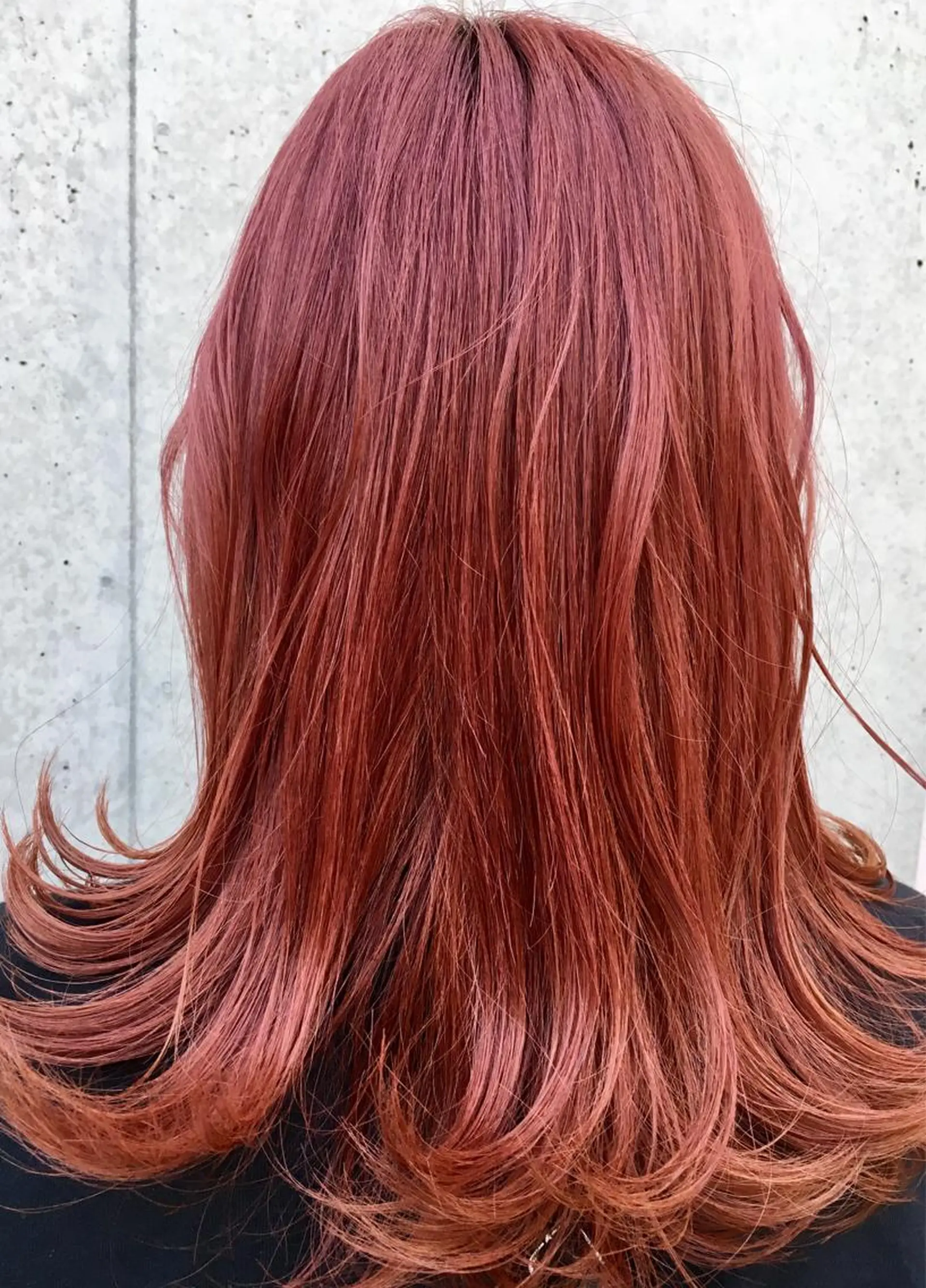 セミロング カラー カット ヘアカラー くまがい みゆ【edge.】のヘアスタイル