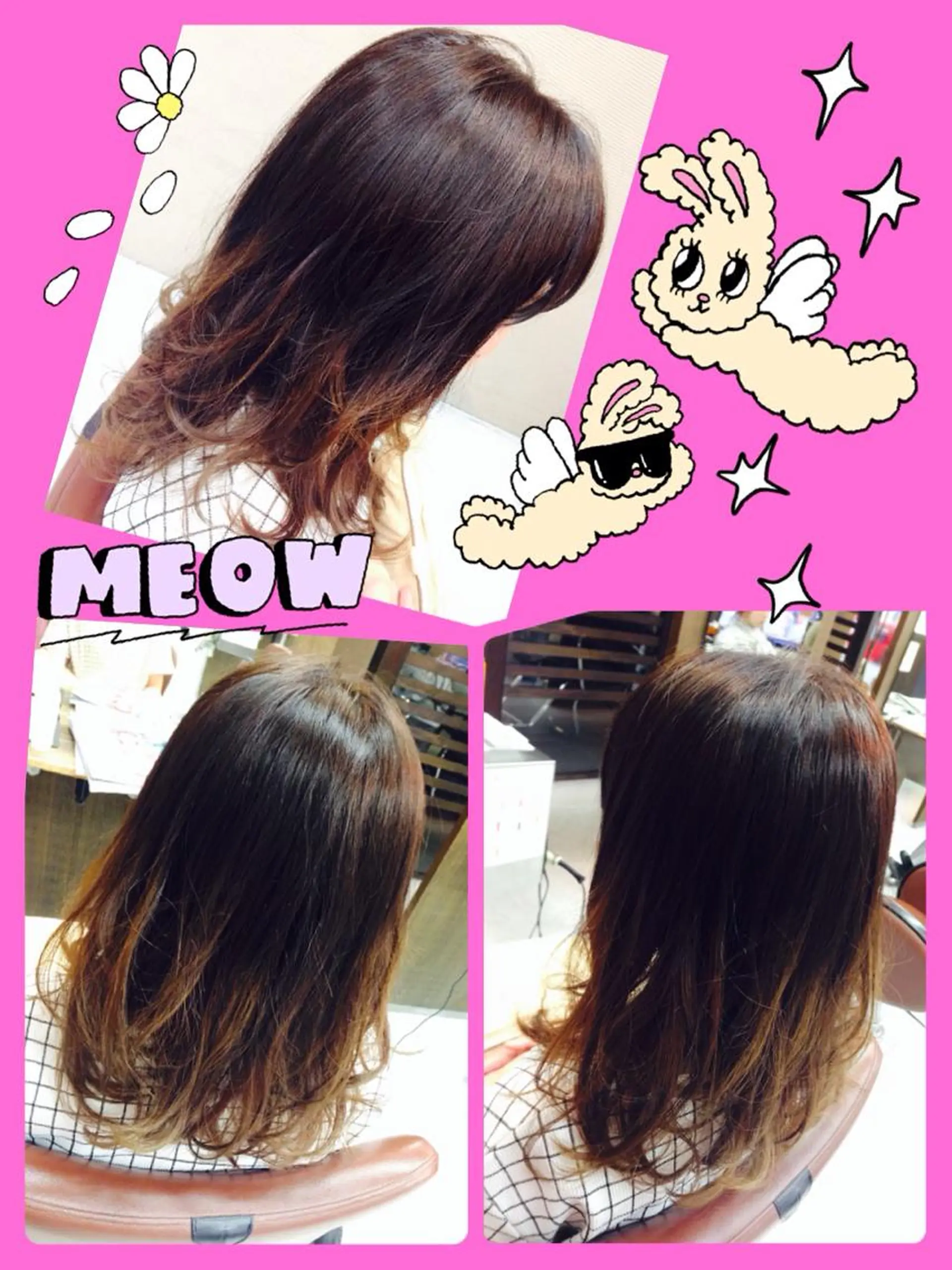 セミロング アッシュ 外ハネヘア 韓国ヘア得意❤︎森澤 悠佳のヘアスタイル