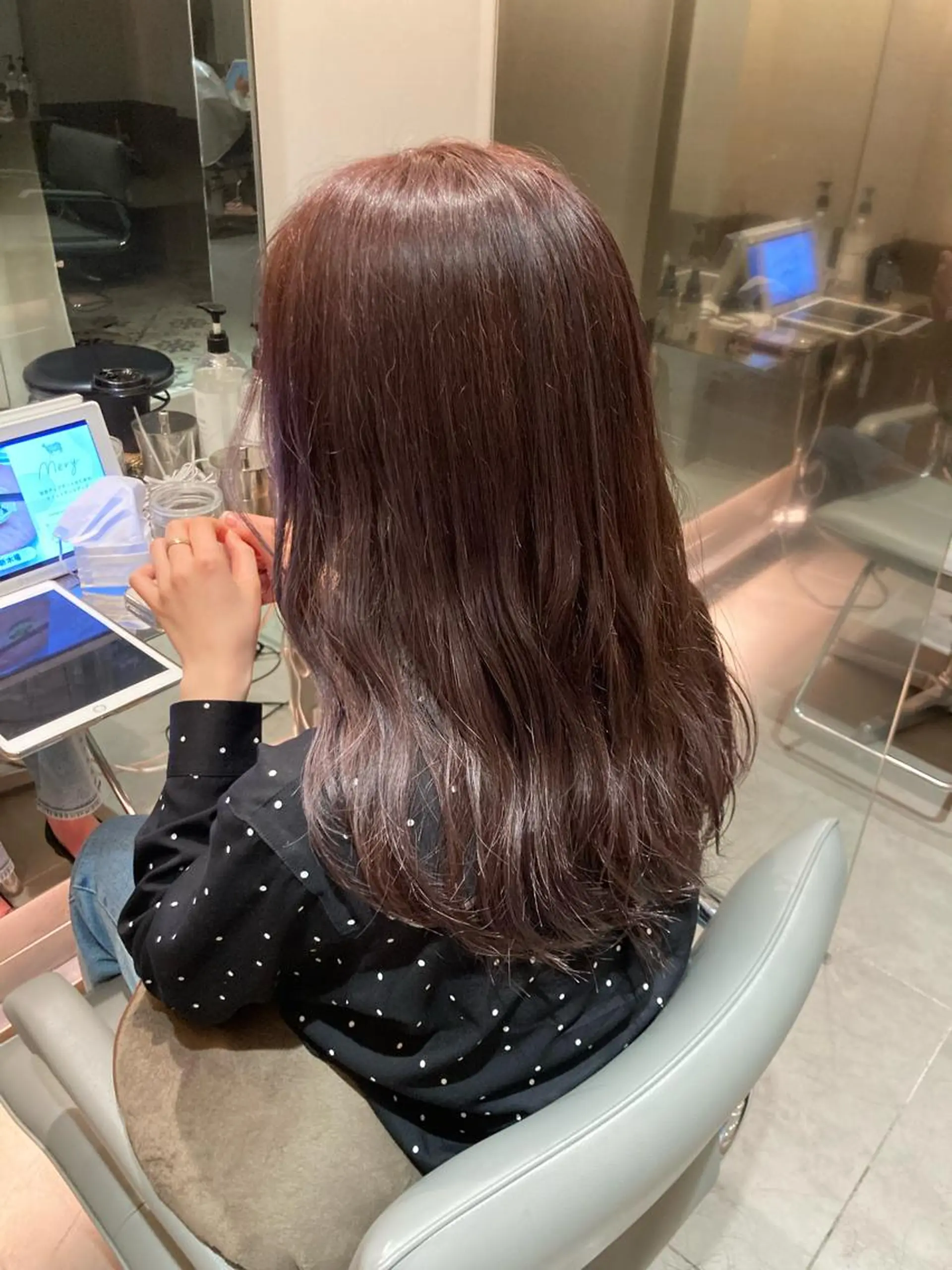 ロング カラー ヘアアレンジ オリーブ透明感カラー 表参道/MIKUのヘアスタイル