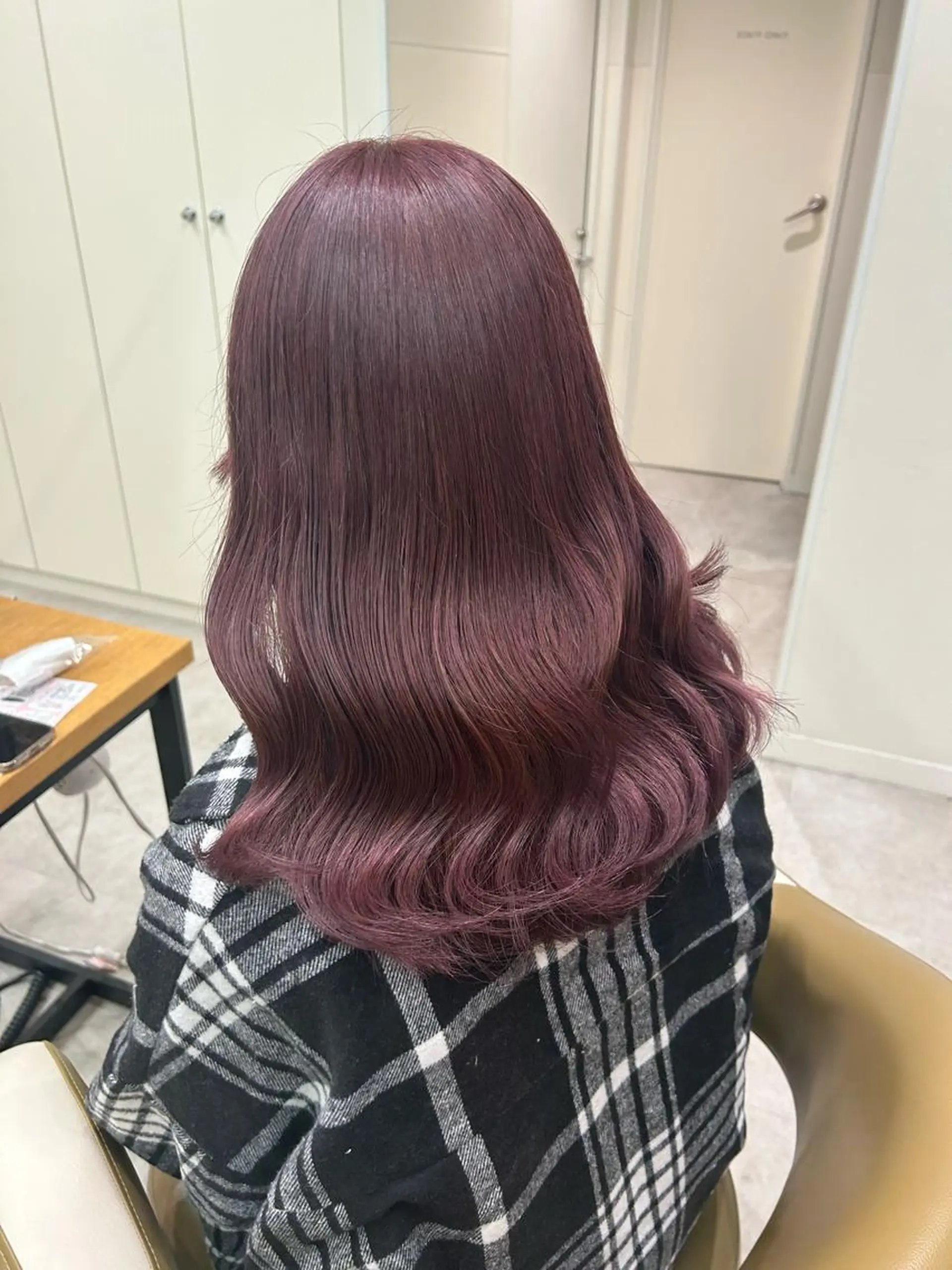 ロング カラー ベージュカラー ピンクカラー ピンクベージュ ブリーチなしWカラー 🎀韓国ヘア/amiのヘアスタイル